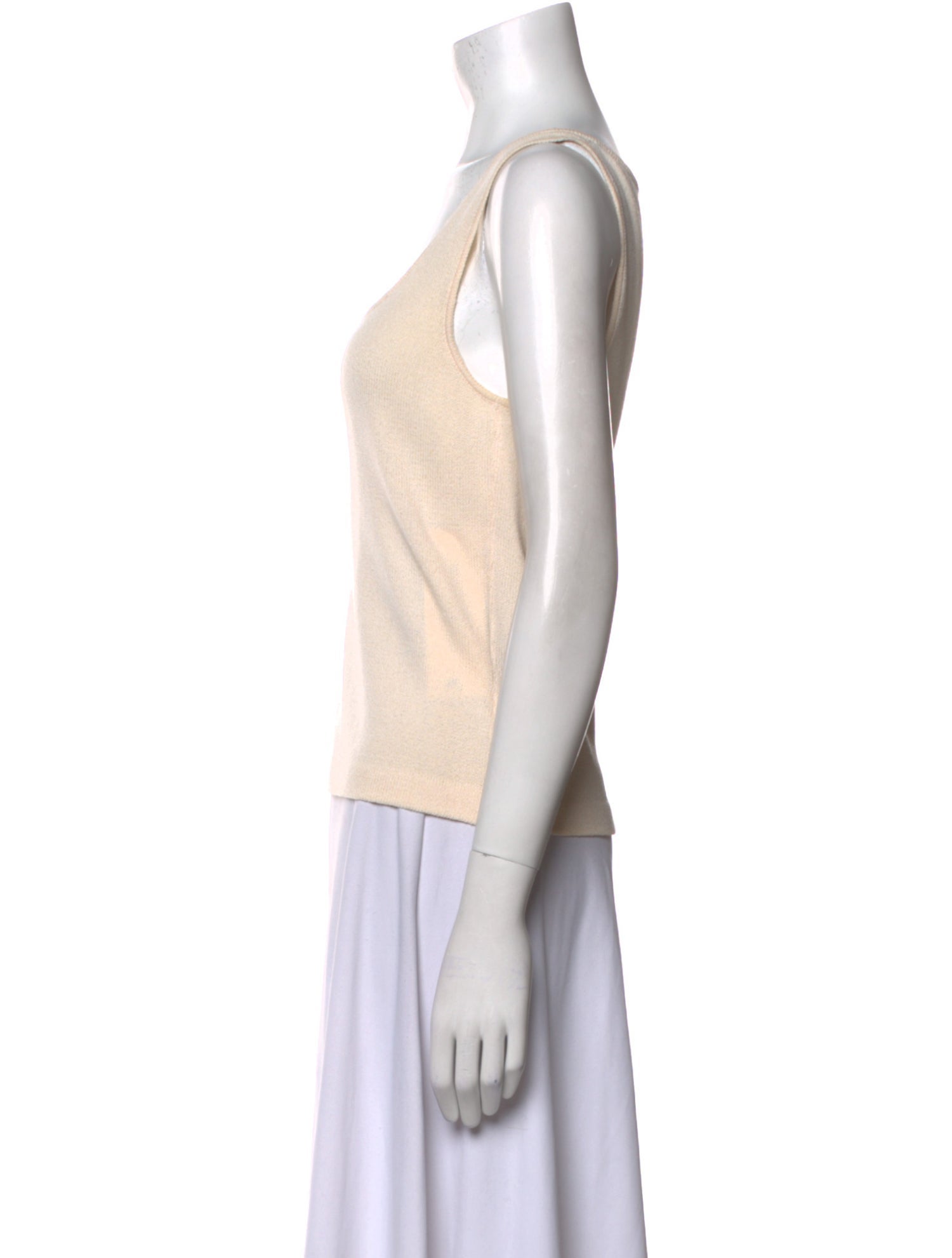 St. John Wool Square Neckline Top