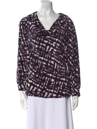 St. John Silk Printed Blouse