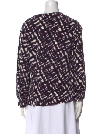 St. John Silk Printed Blouse