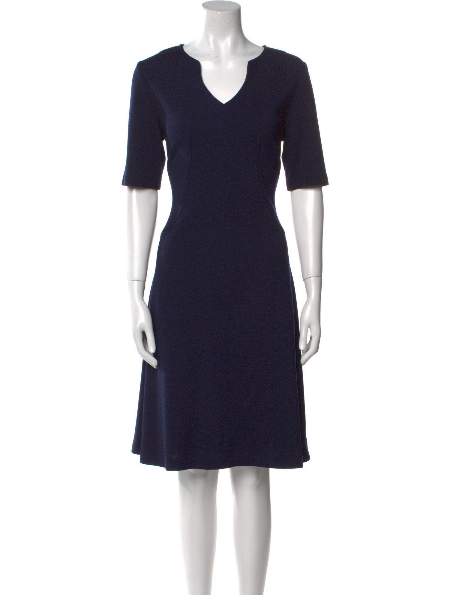 St. John V-Neck Knee-Length Dress