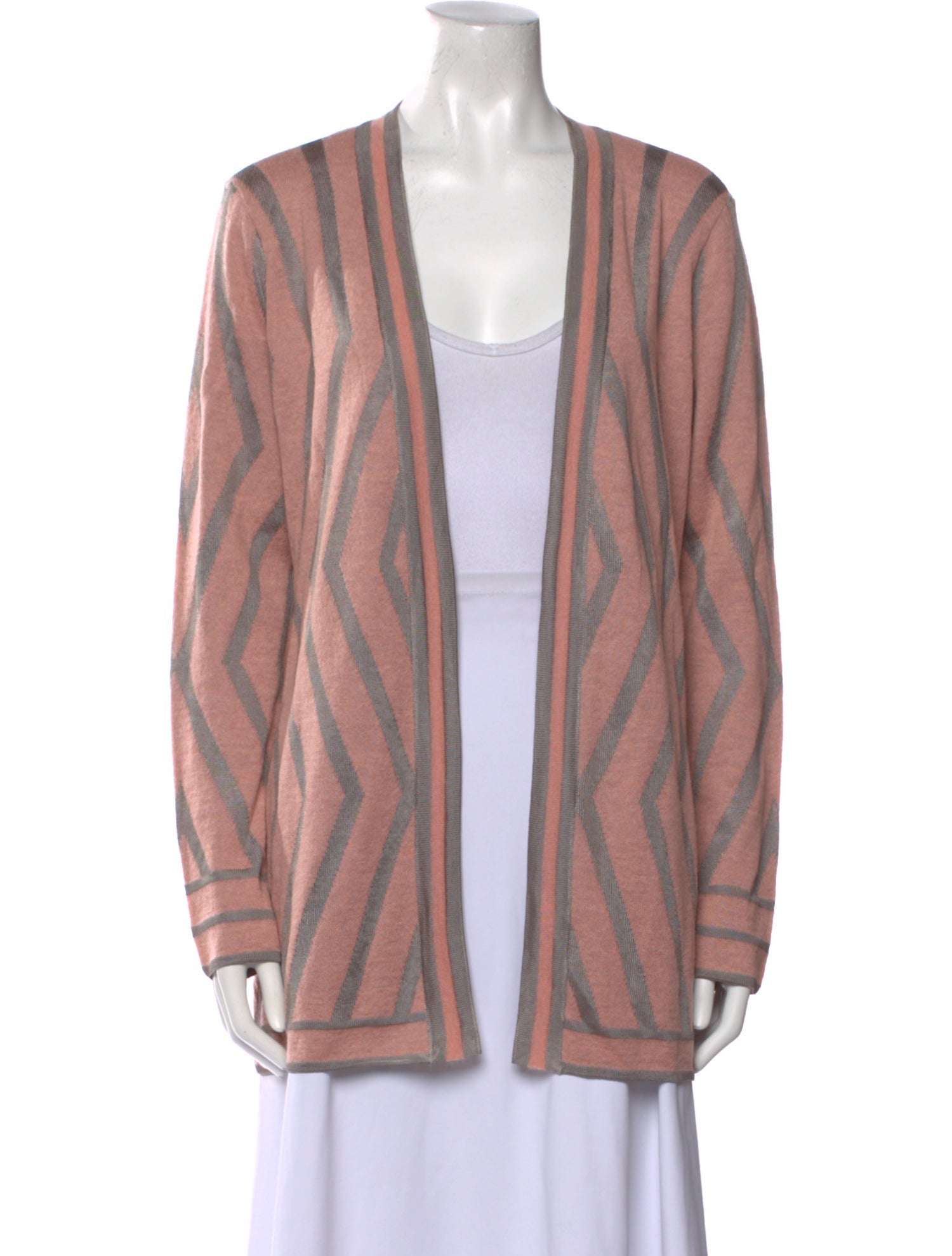 St. John Striped Open Front Sweater w/ Tags