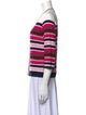 St. John Striped V-Neck Sweater
