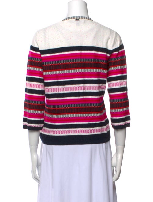 St. John Striped V-Neck Sweater