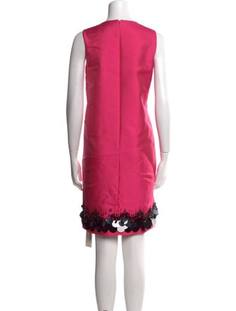 St. John V-Neck Mini Dress