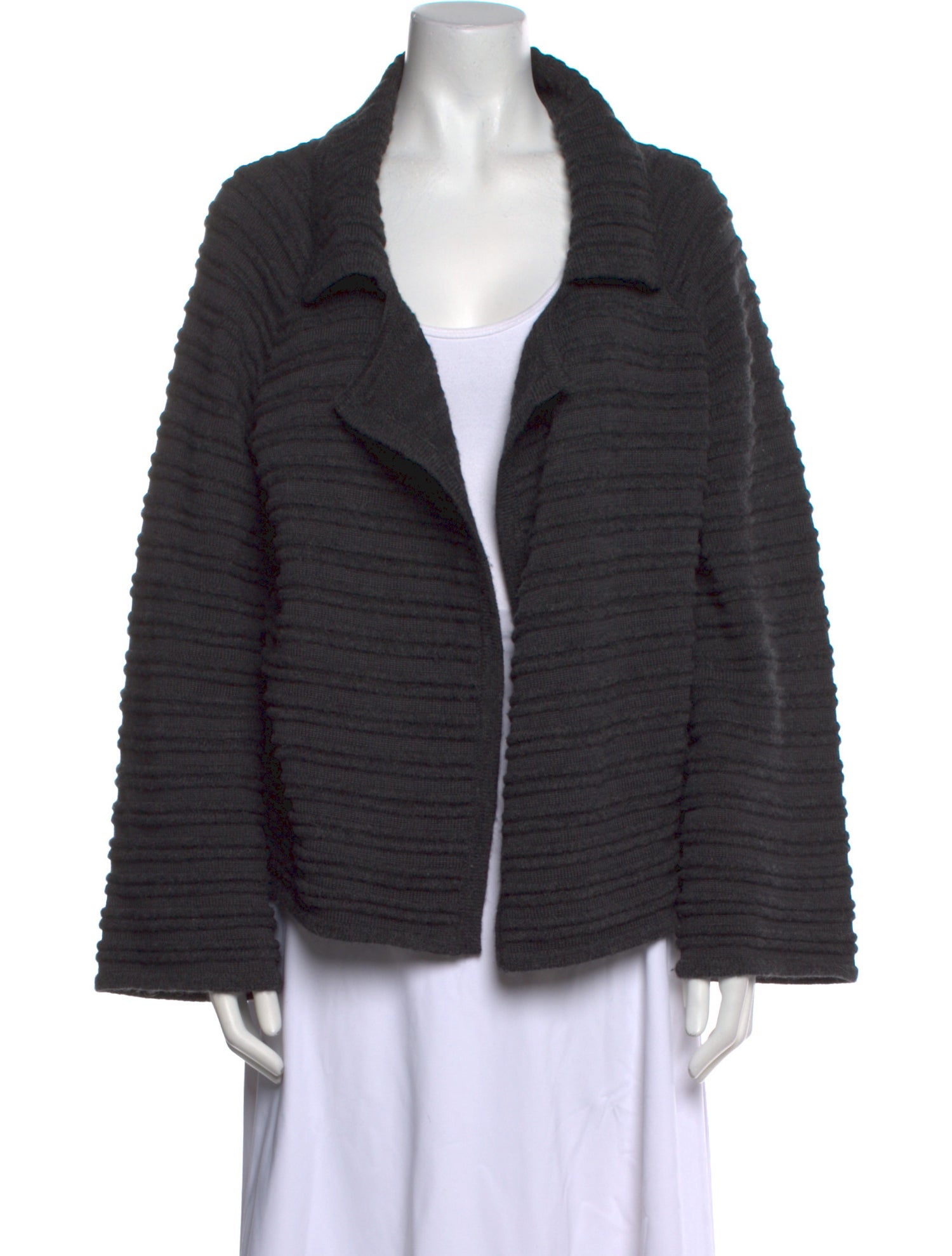 St. John Wool Open Front Sweater