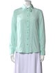 St. John Silk Long Sleeve Button-Up Top