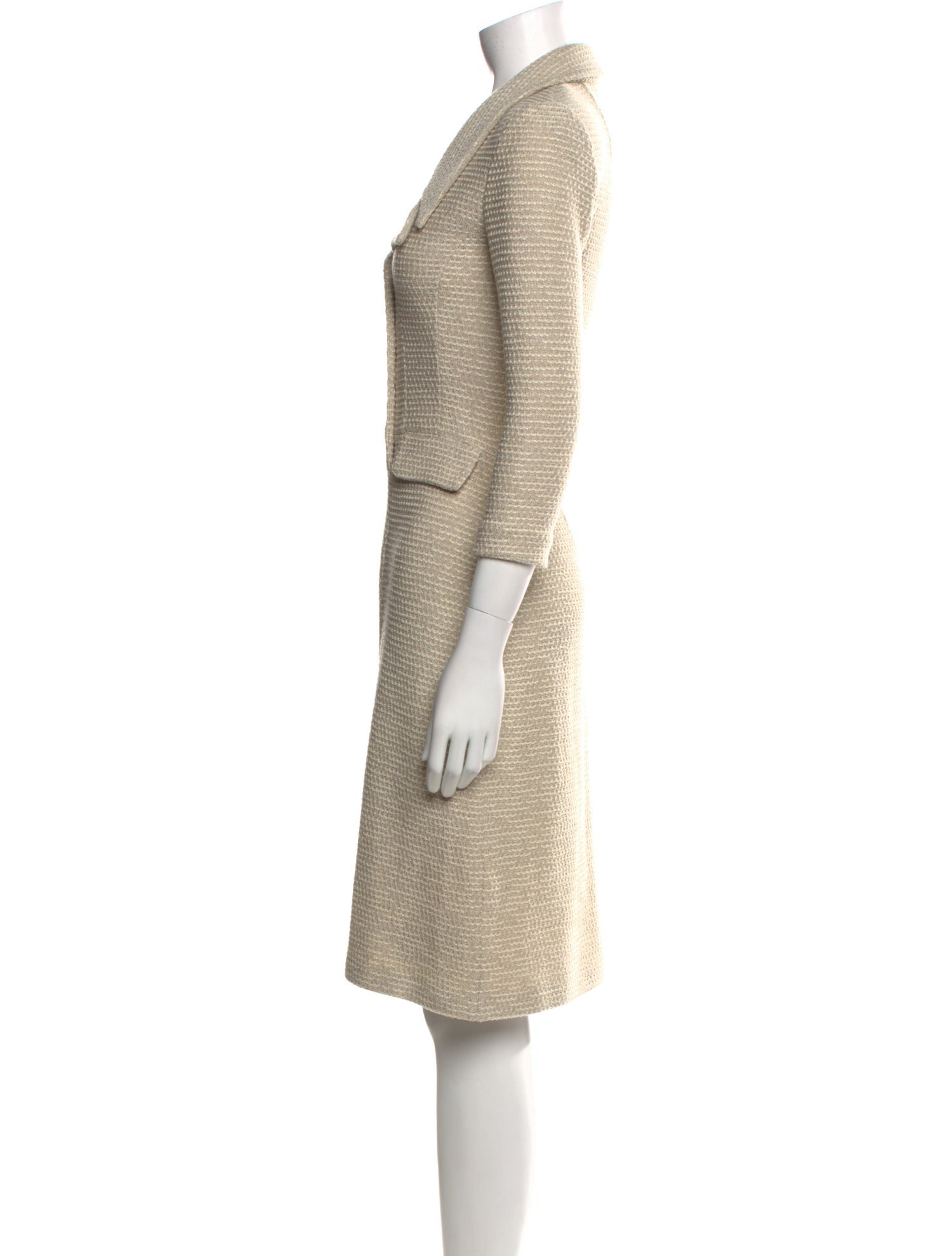 St. John V-Neck Knee-Length Dress