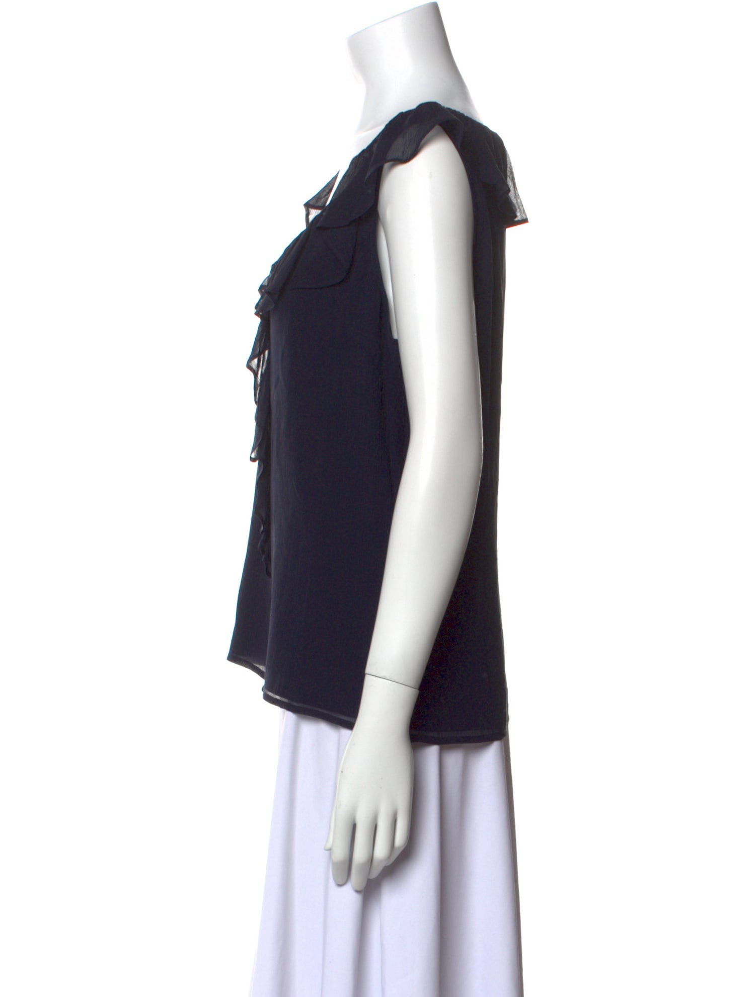 St. John Silk Scoop Neck Top