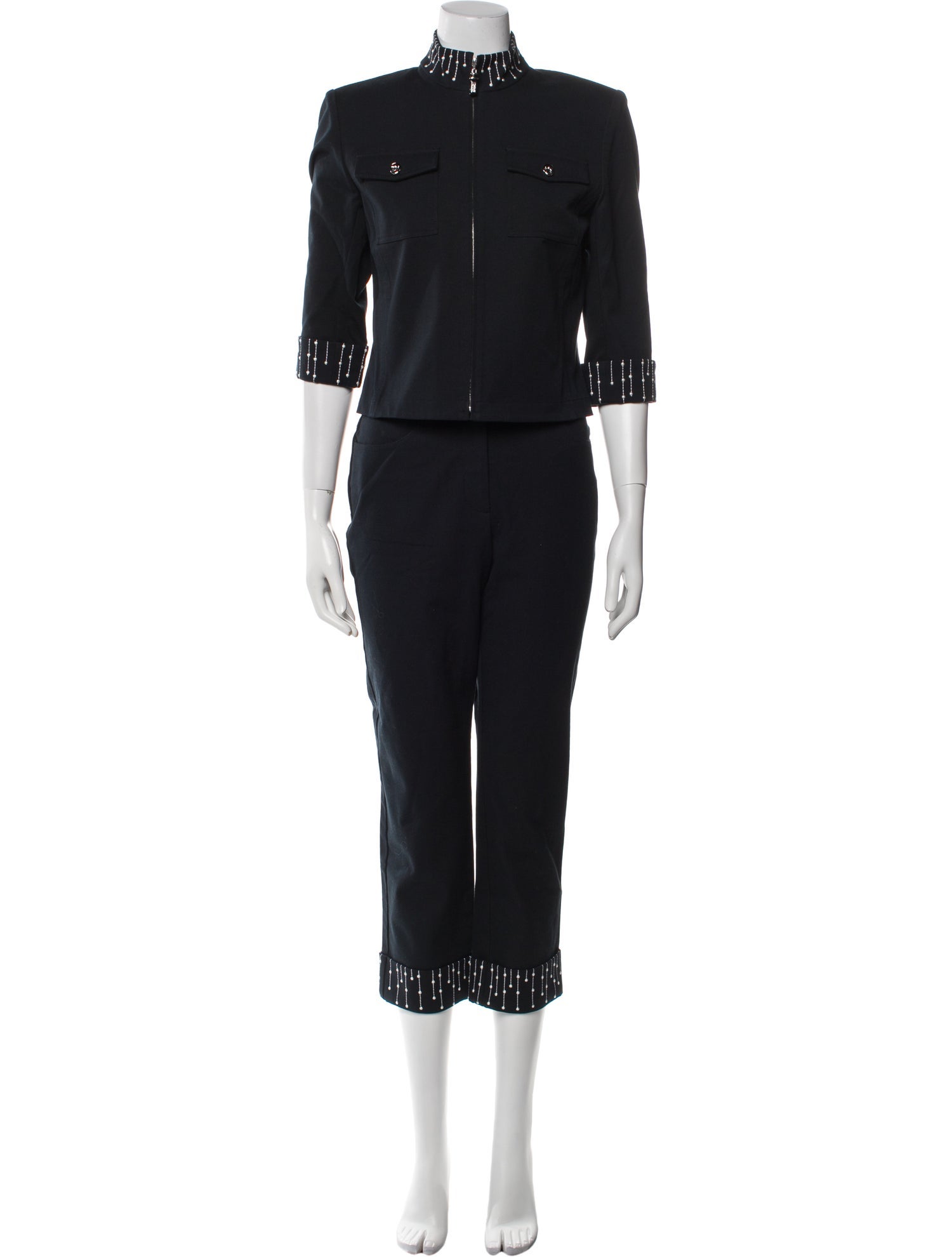 St. John Sport Beaded Accents Short Set