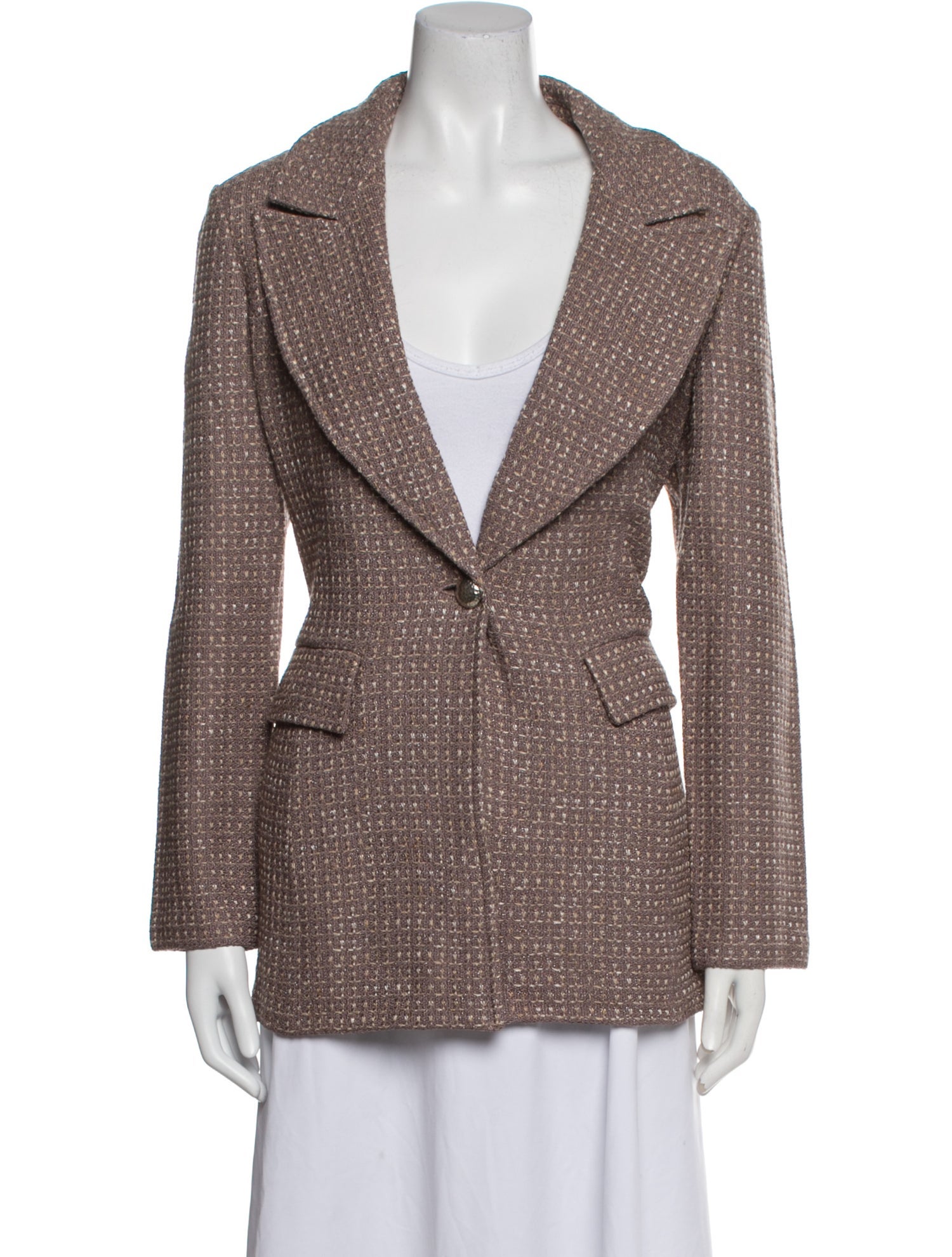 St. John Tweed Pattern Blazer