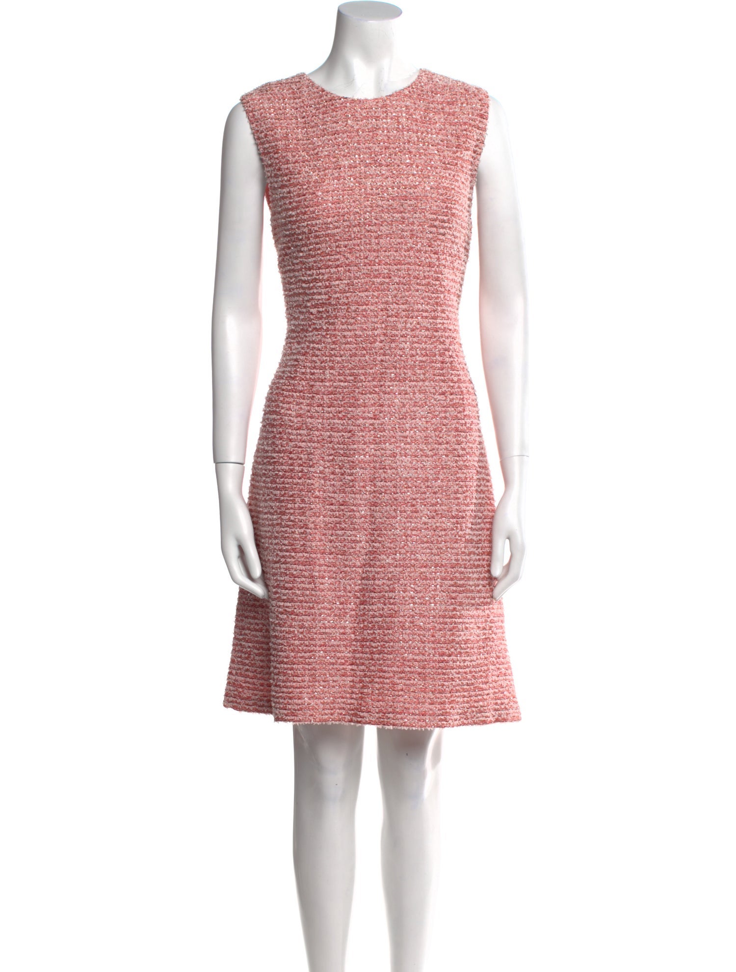 St. John Tweed Pattern Knee-Length Dress
