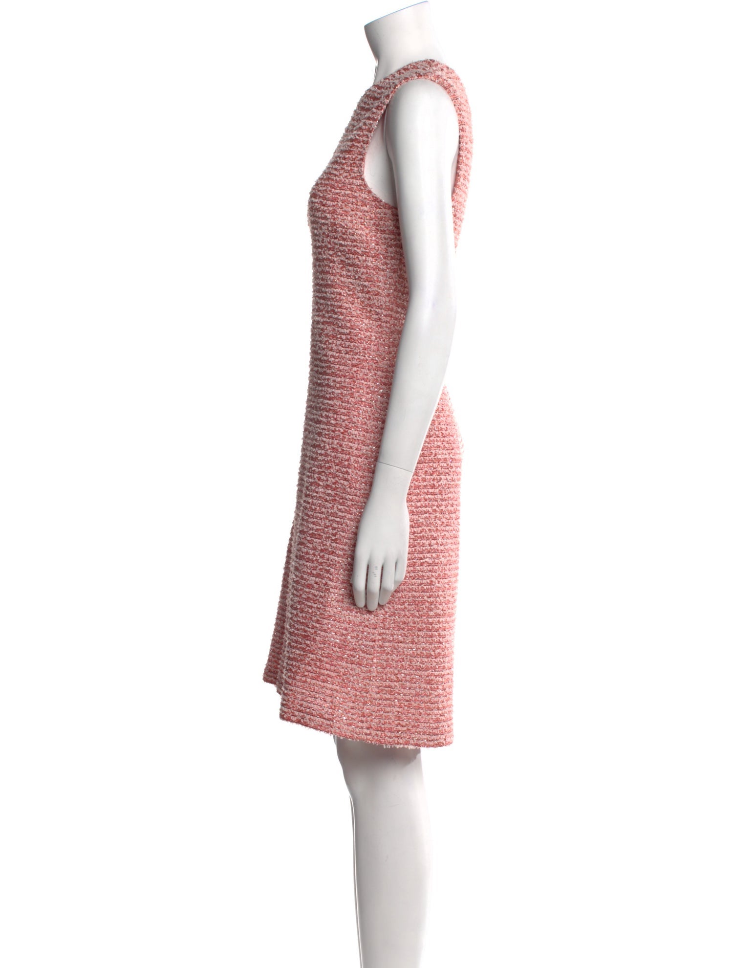 St. John Tweed Pattern Knee-Length Dress