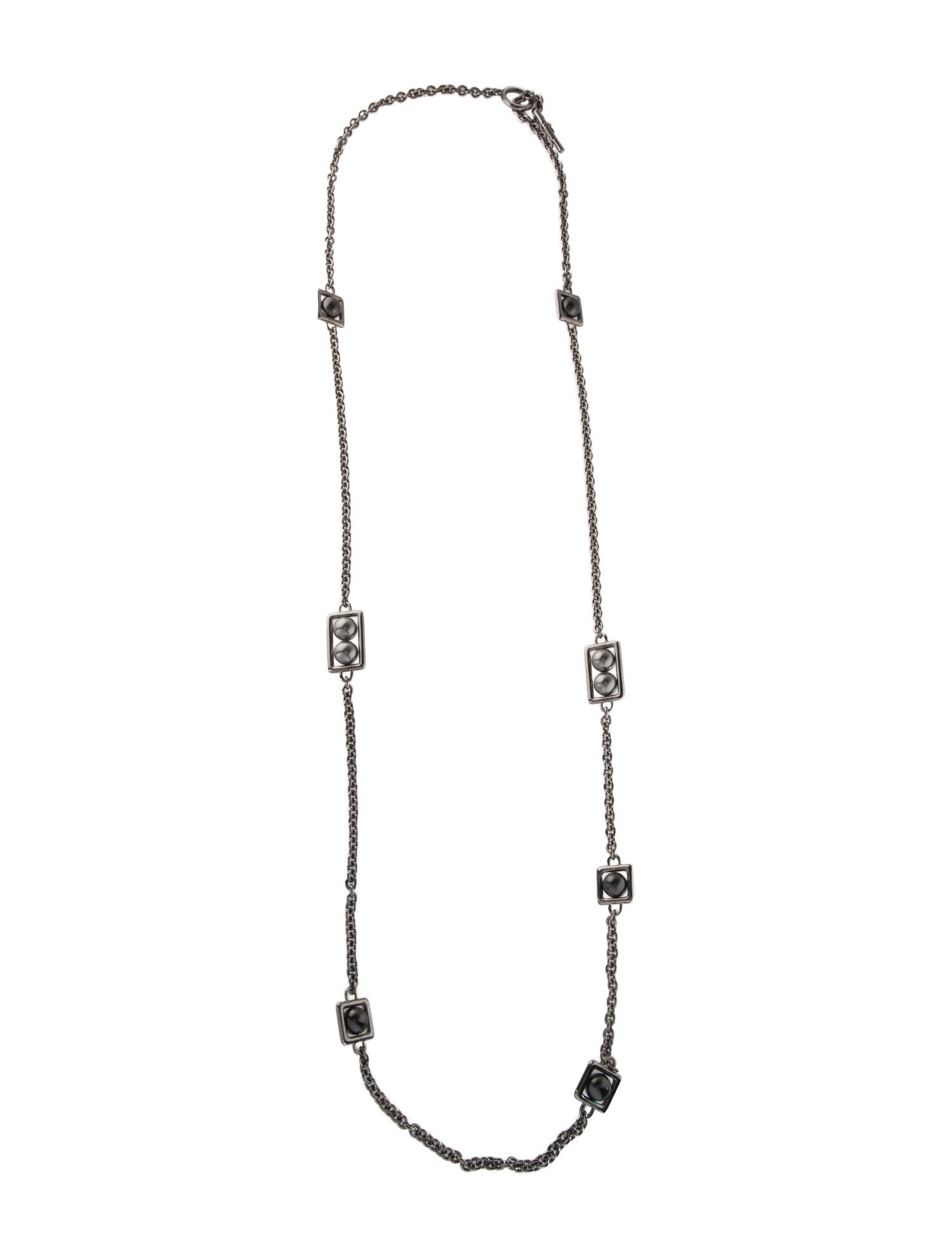 St. John Faux Pearl Station Necklace