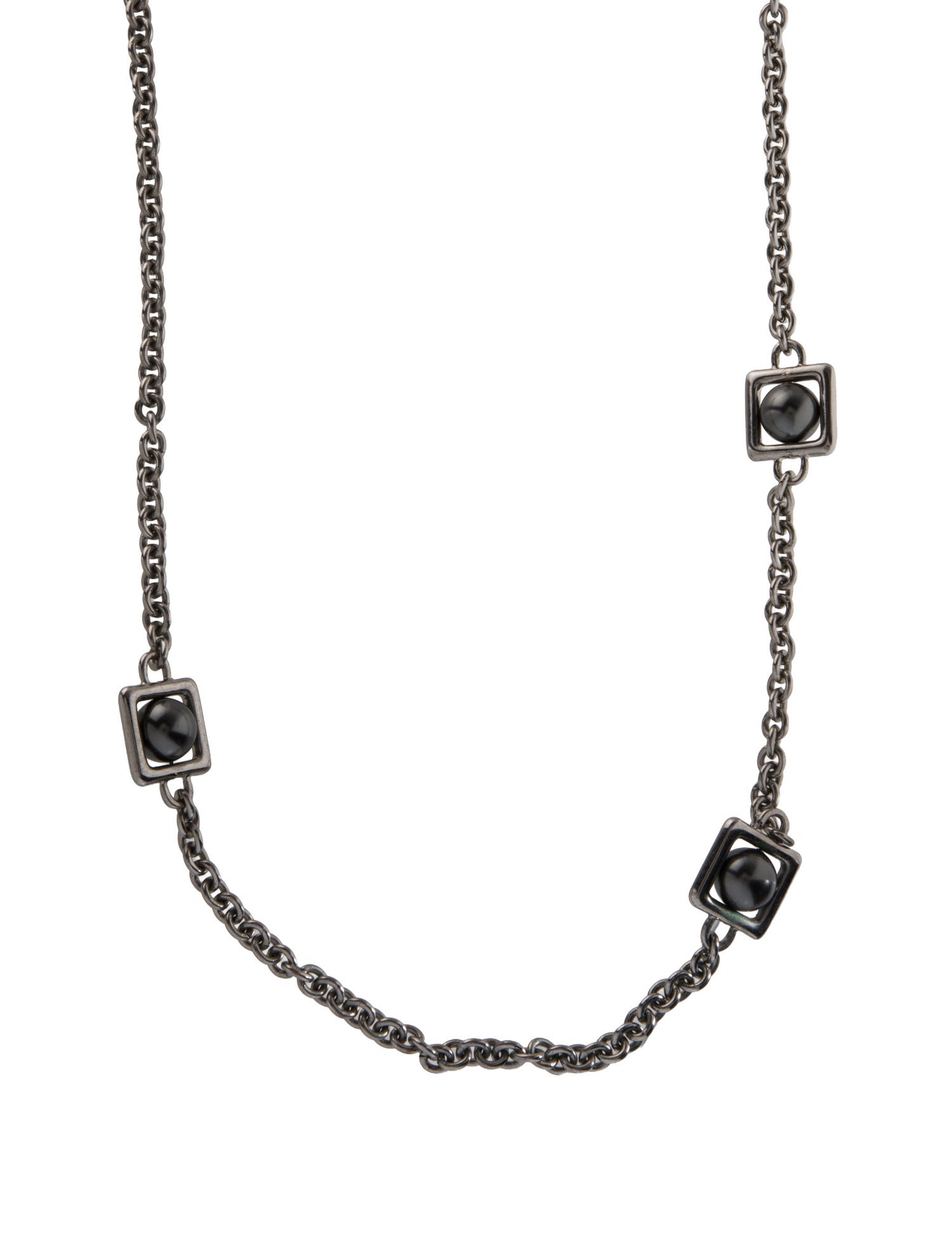 St. John Faux Pearl Station Necklace