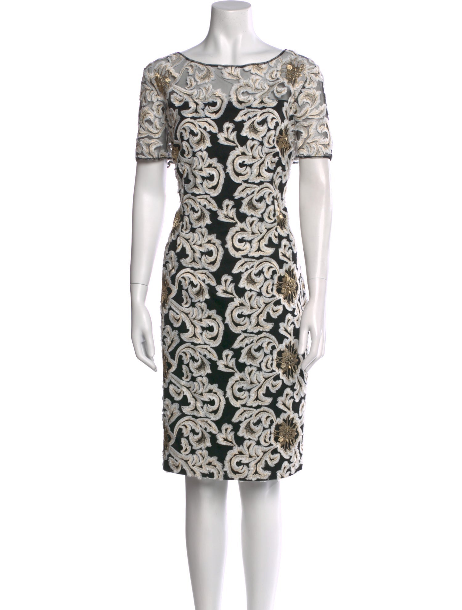 St. John Printed Knee-Length Dress