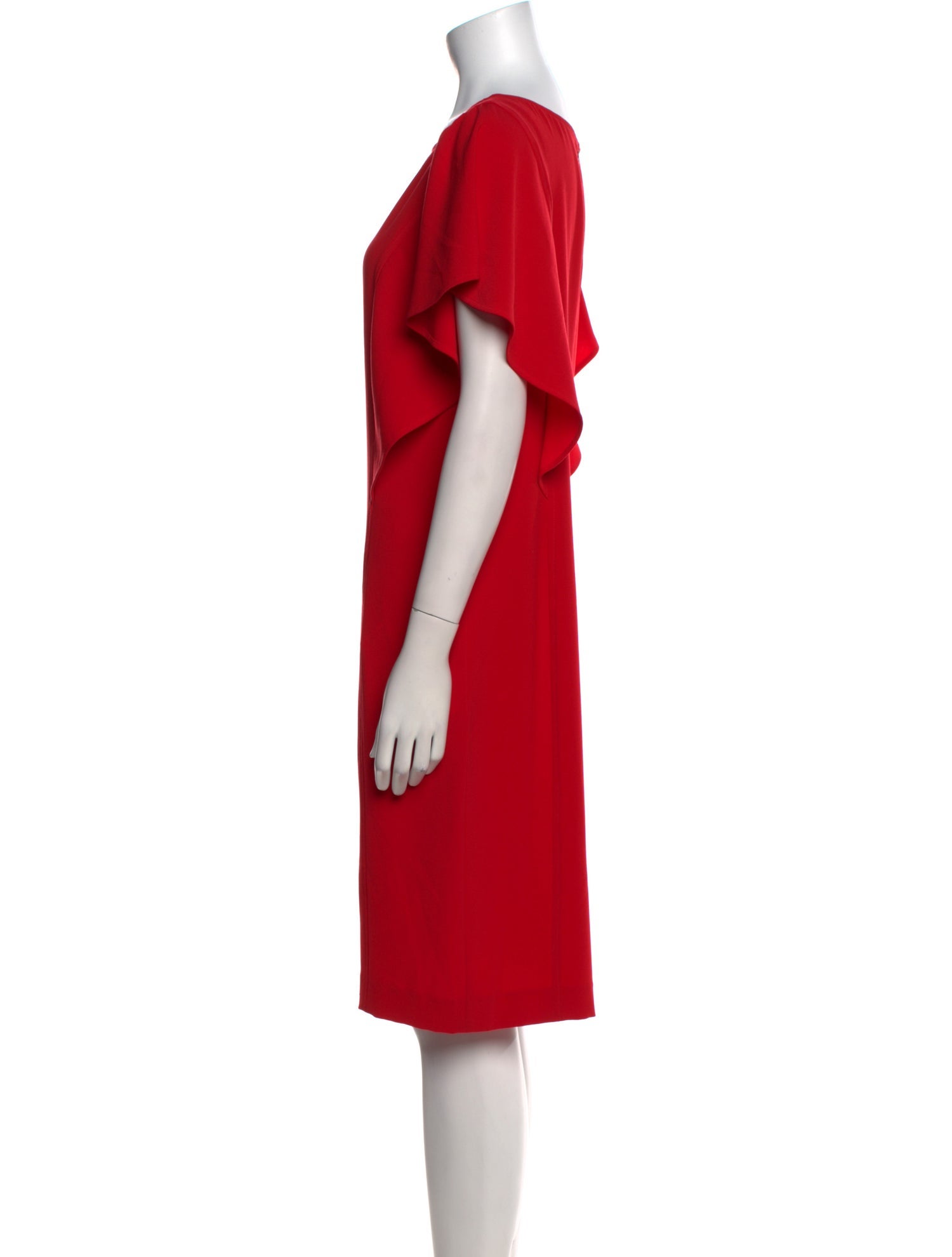 St. John Bateau Neckline Knee-Length Dress