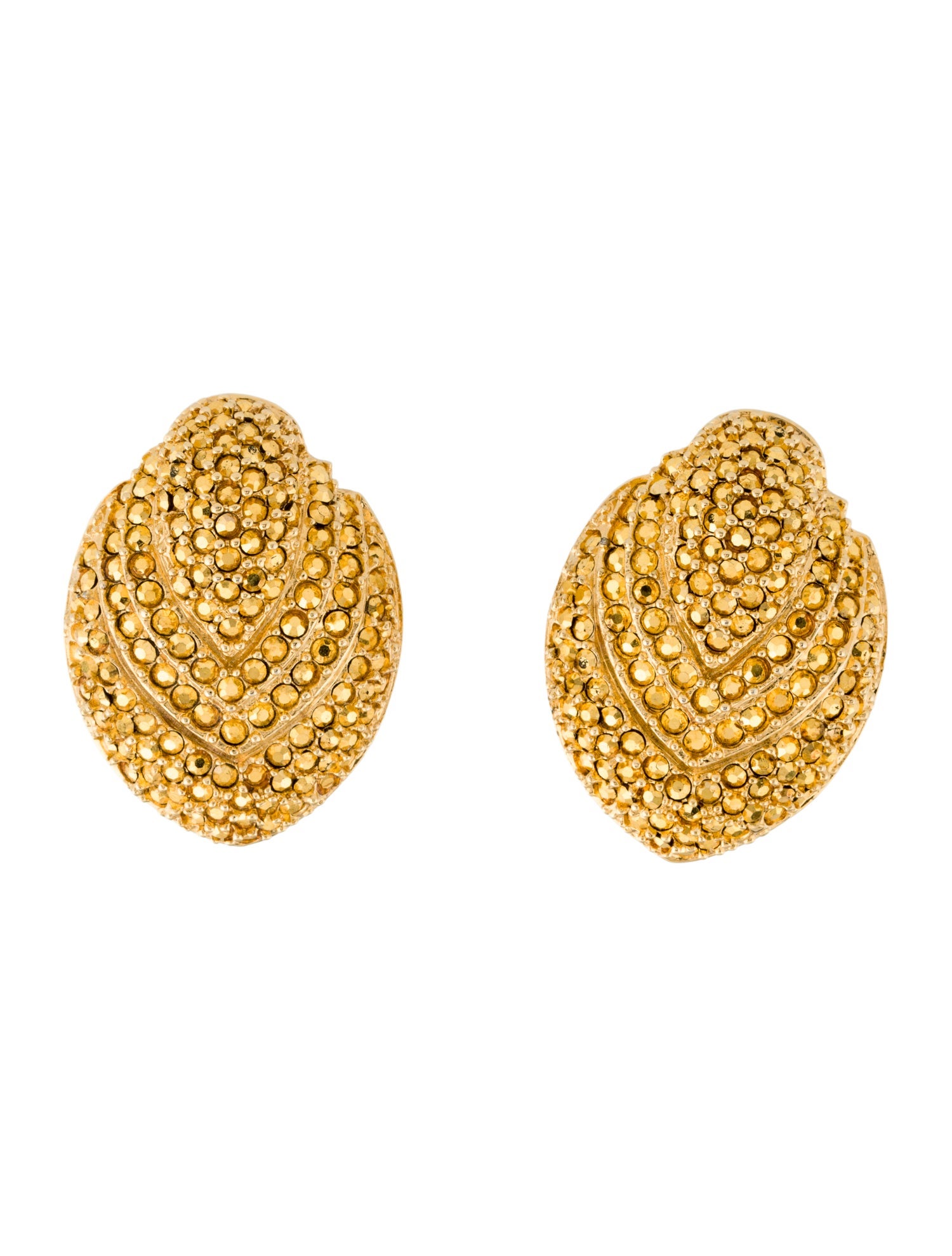 St. John Crystal Clip-On Earrings