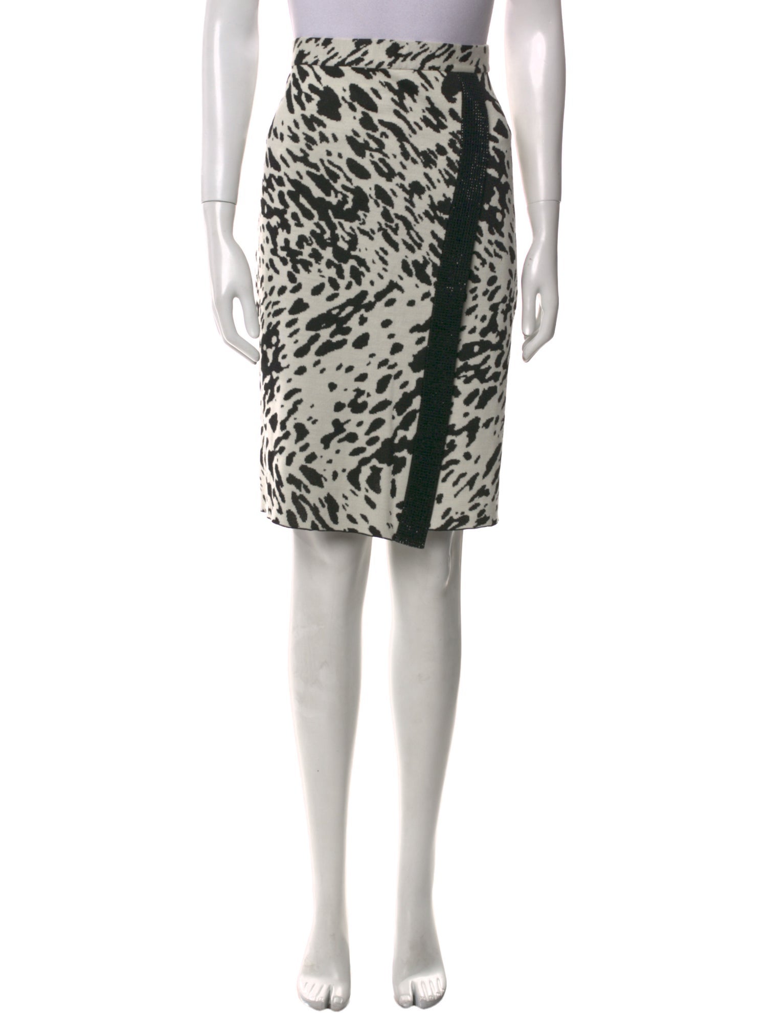 St. John Animal Print Knee-Length Skirt