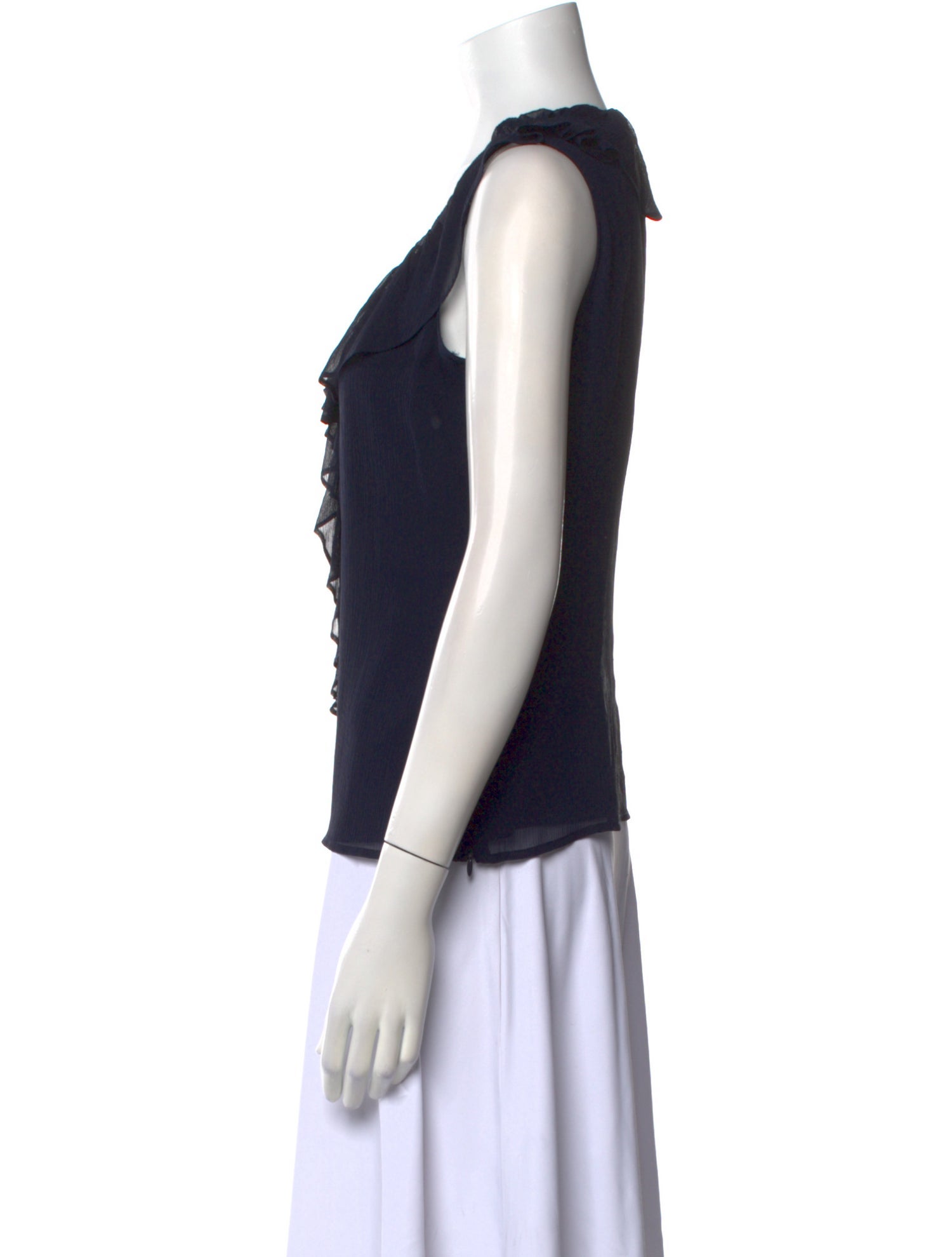 St. John Silk Scoop Neck Top