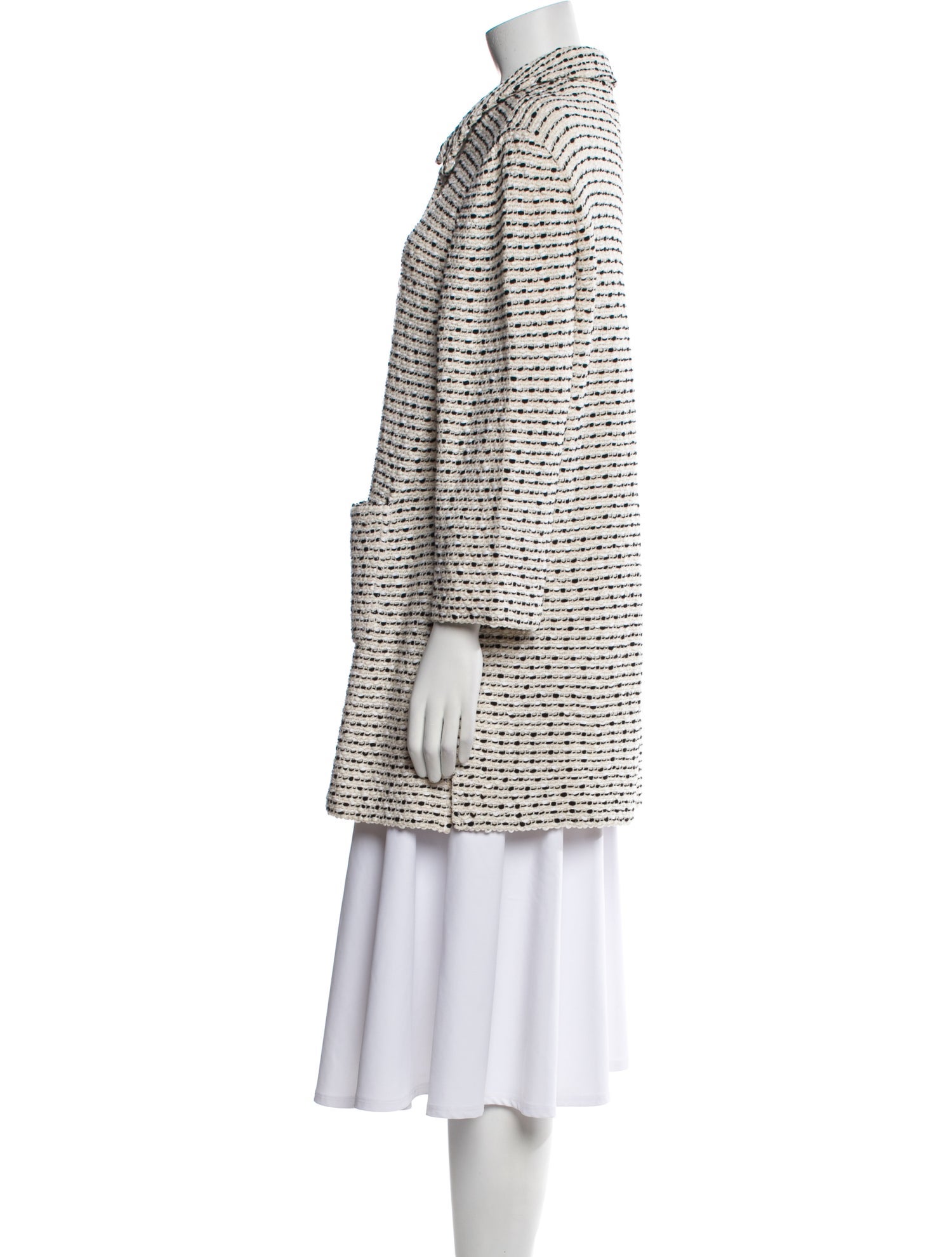 St. John Tweed Printed Coat