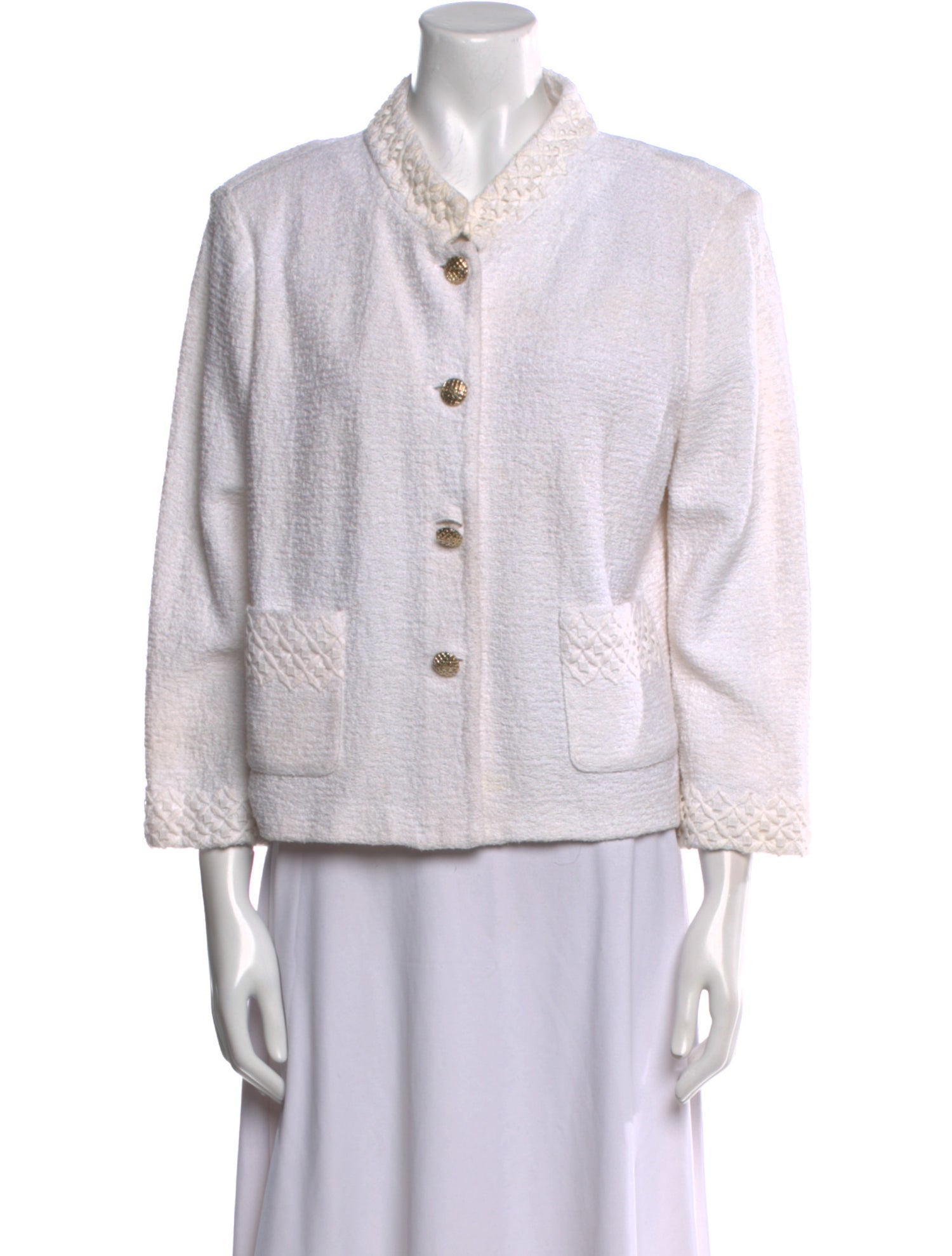 St. John Tweed Pattern Evening Jacket