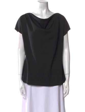 St. John Wool Cowl Neck Top