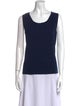 St. John Wool Scoop Neck Top