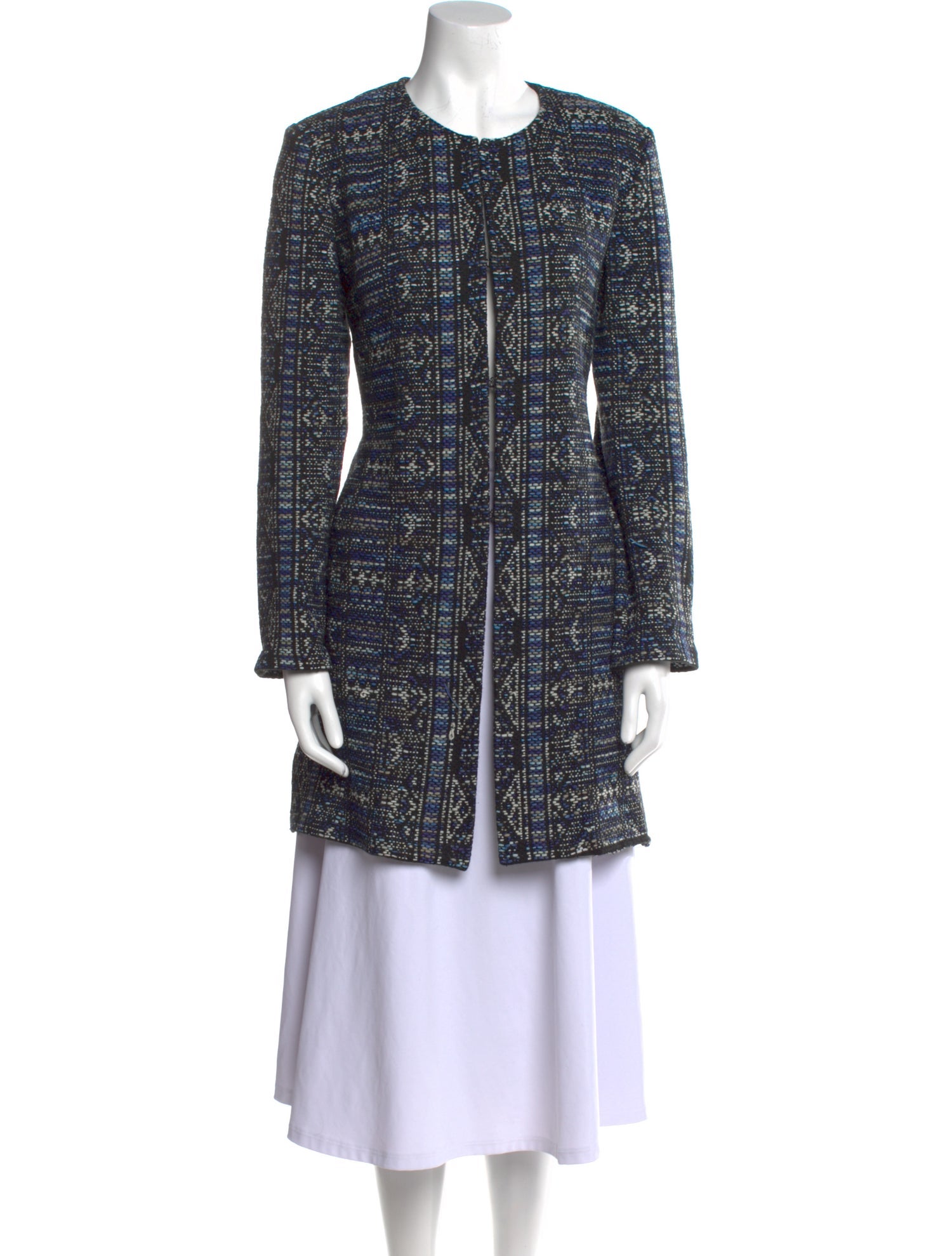 St. John Printed Crew Neck Sweater