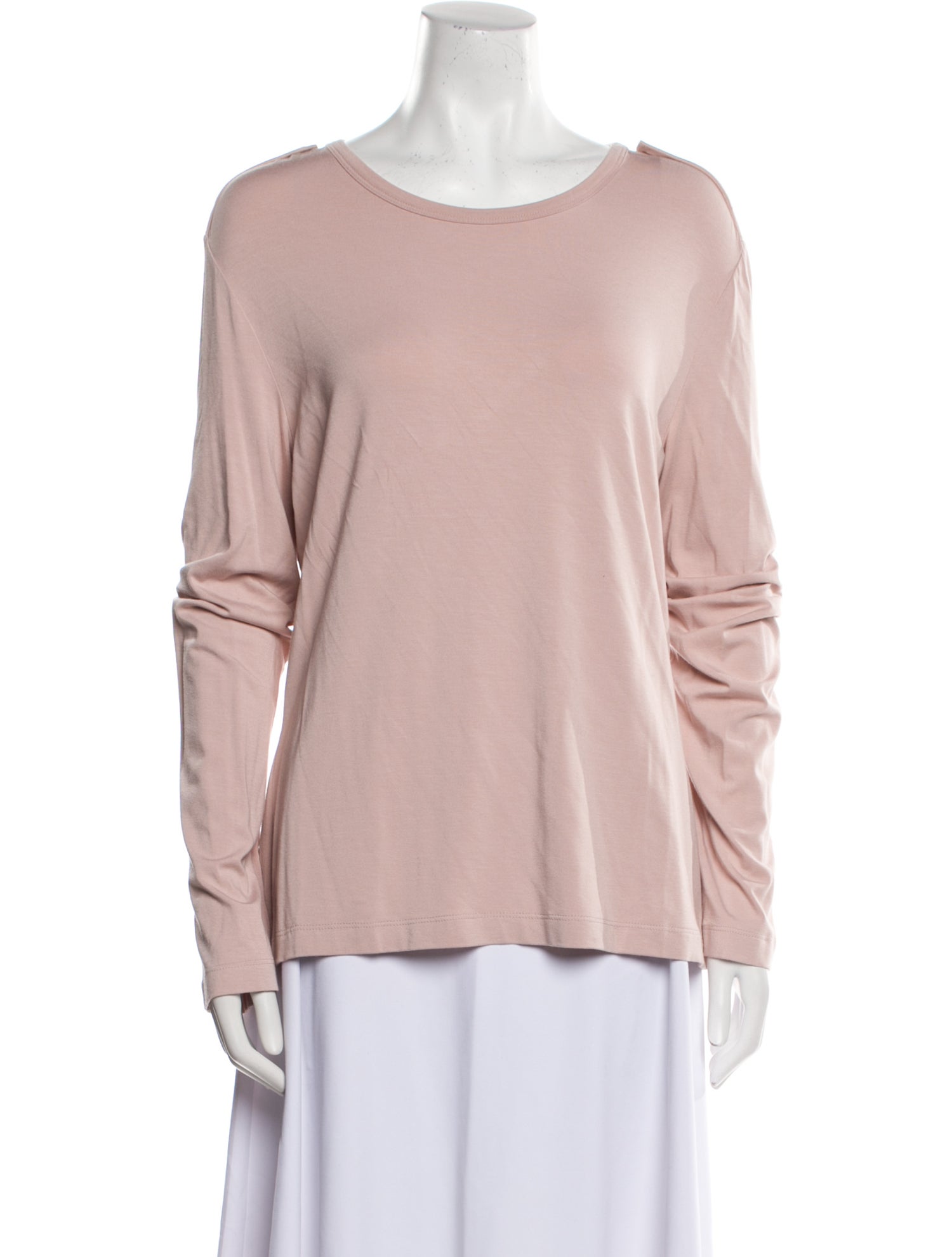 St. John Scoop Neck Long Sleeve Top