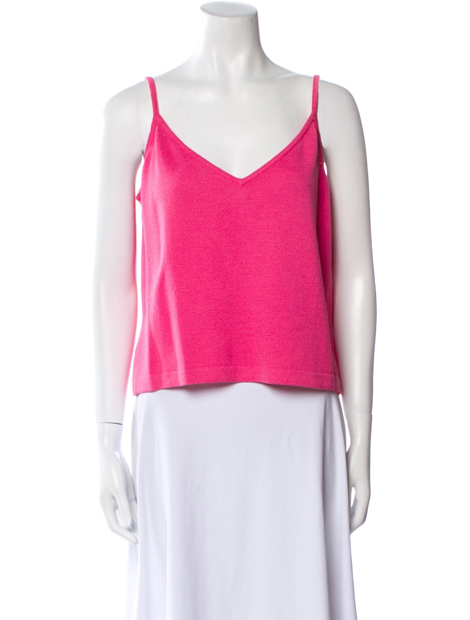 St. John Wool V-Neck Crop Top
