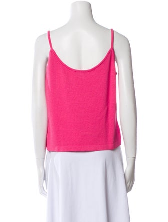 St. John Wool V-Neck Crop Top