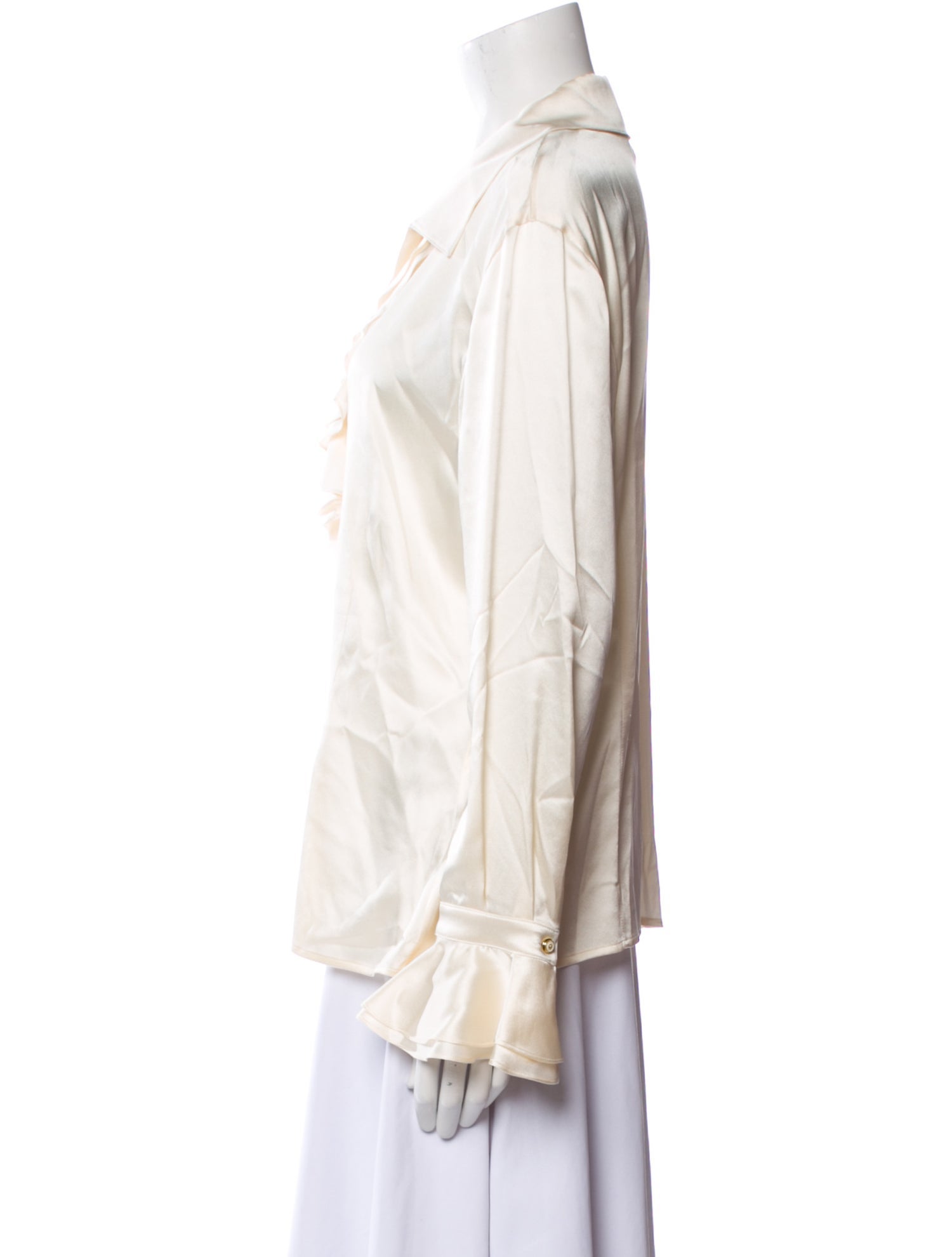 St. John Silk V-Neck Blouse