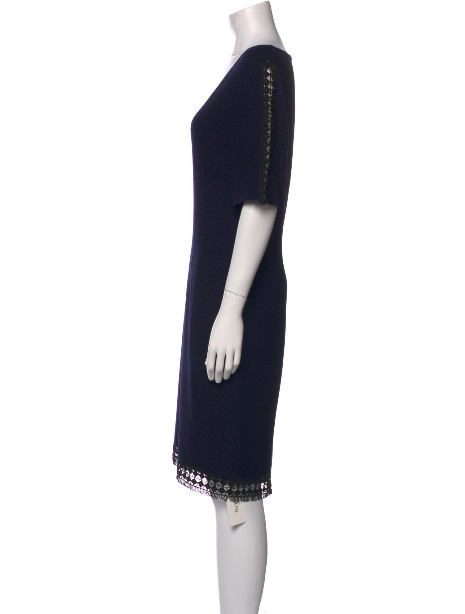 St. John V-Neck Knee-Length Dress