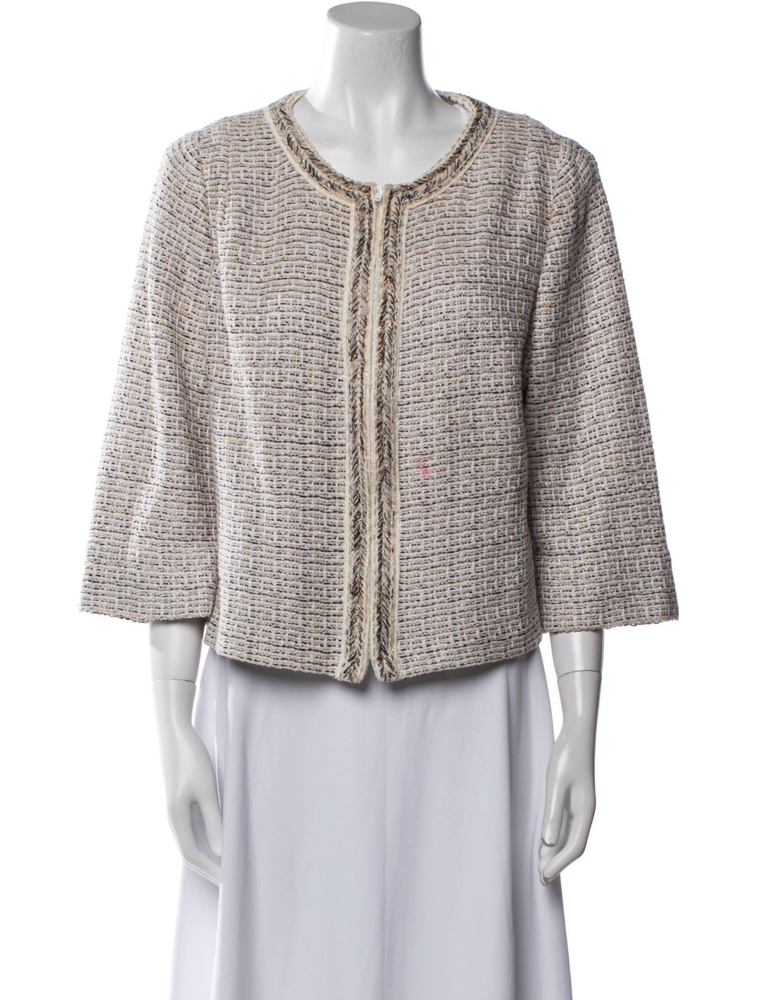 St. John Tweed Pattern Evening Jacket