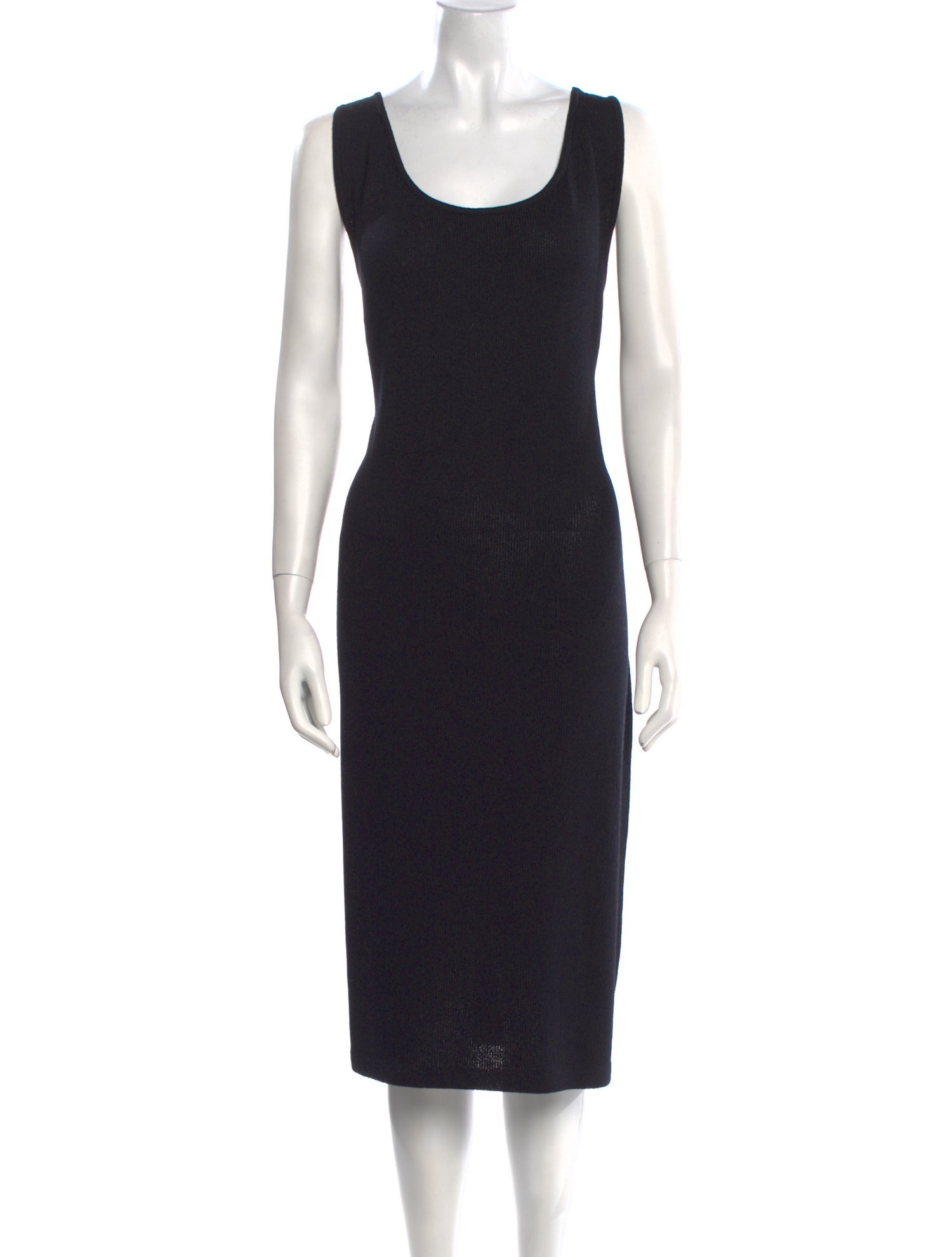 St. John Scoop Neck Midi Length Dress