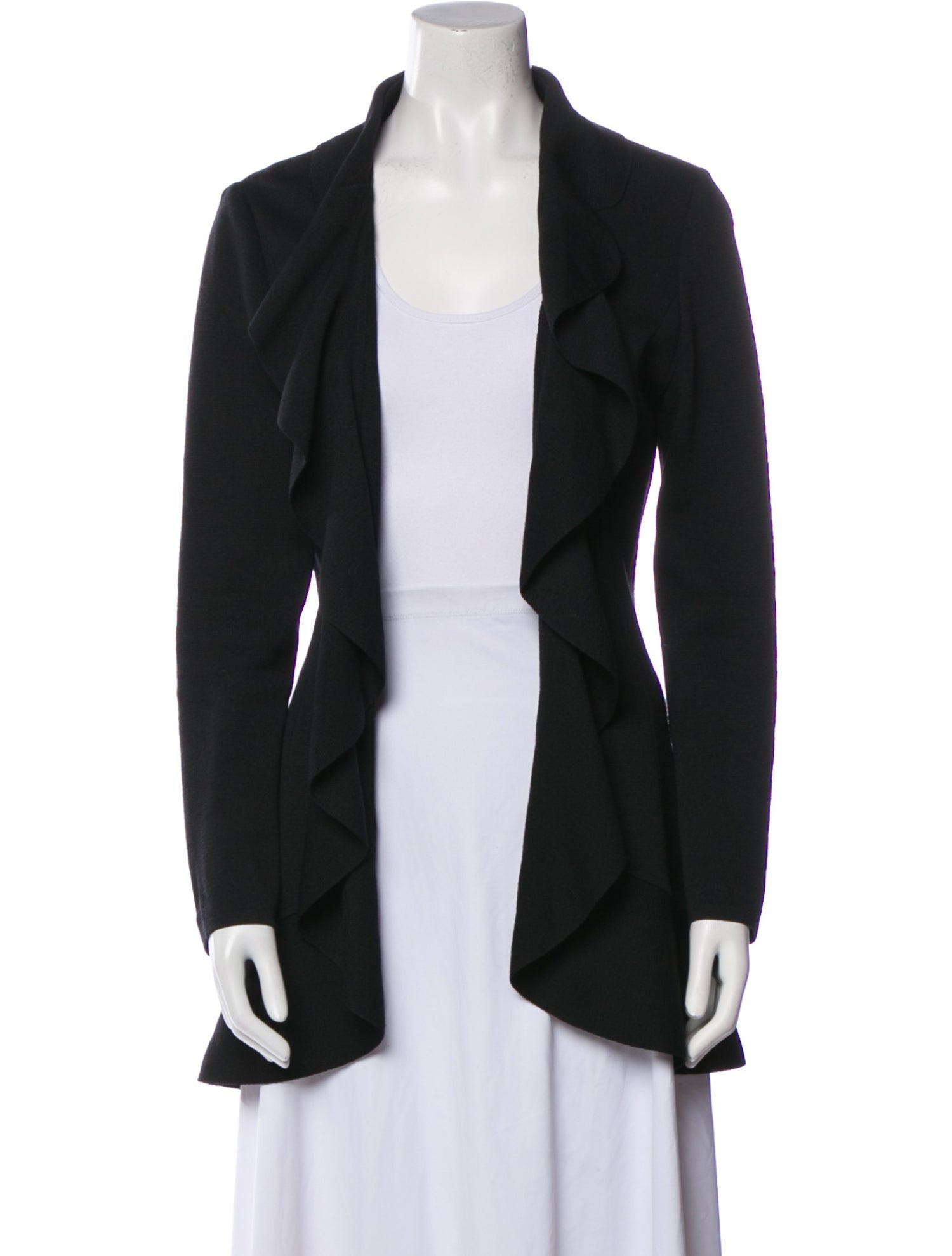 St. John Wool Open Front Sweater