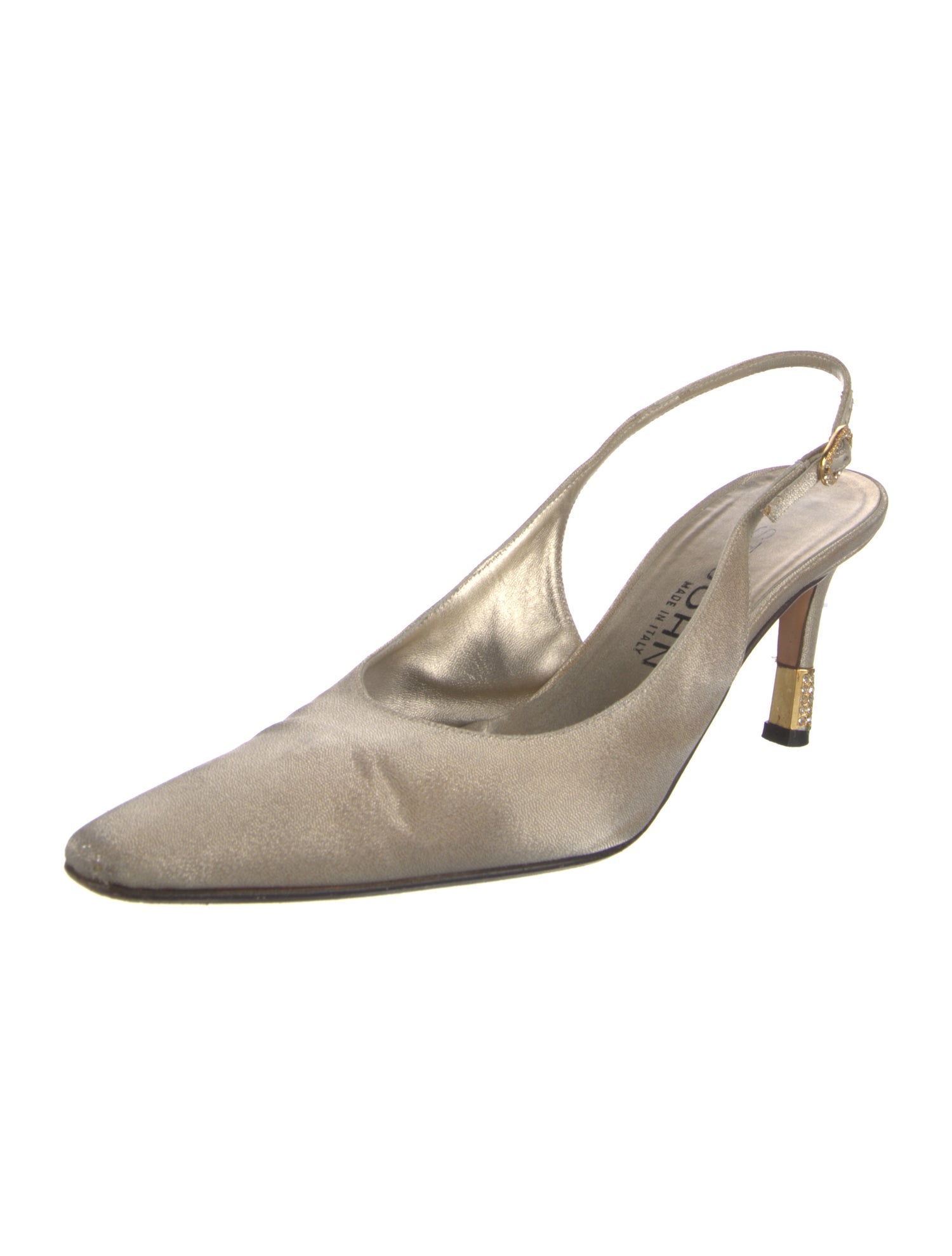 St. John Crystal Embellishments Slingback Pumps