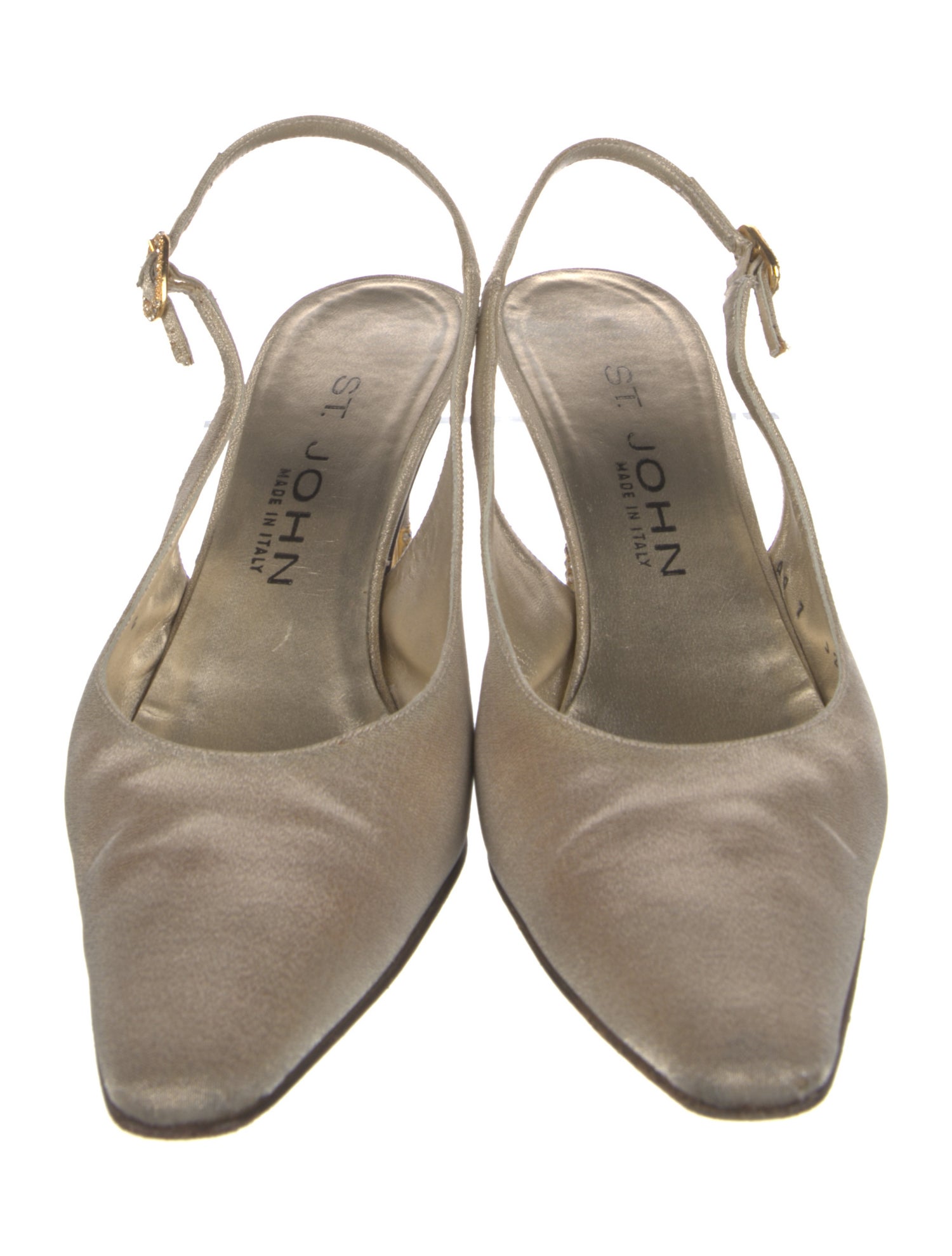 St. John Crystal Embellishments Slingback Pumps