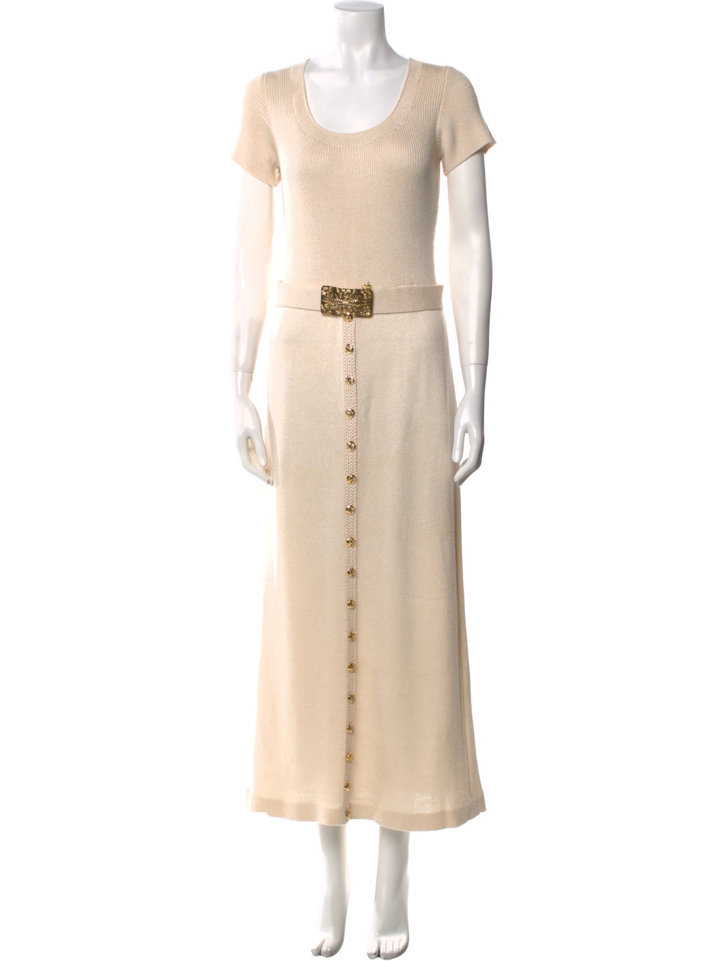 St. John Scoop Neck Long Dress