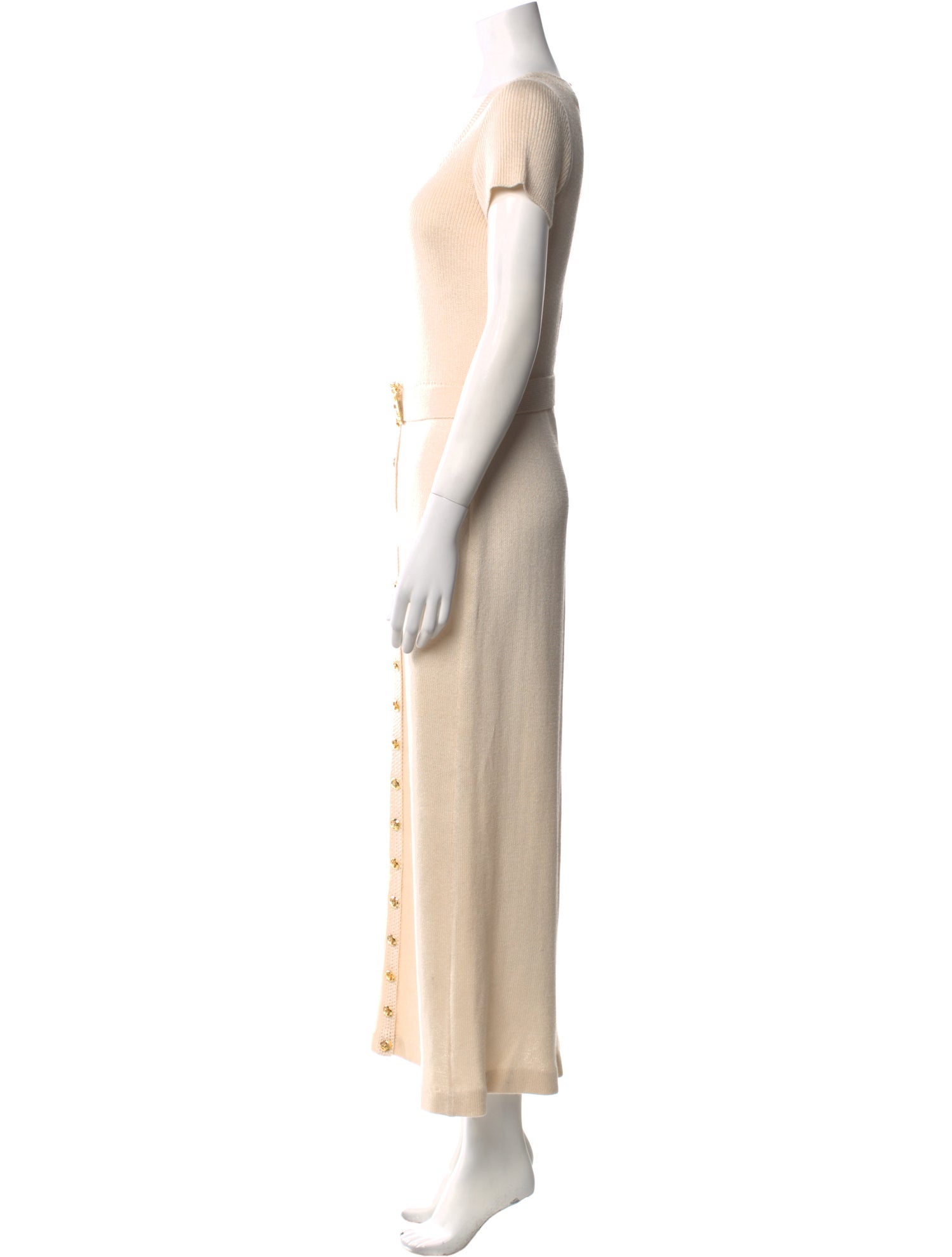 St. John Scoop Neck Long Dress