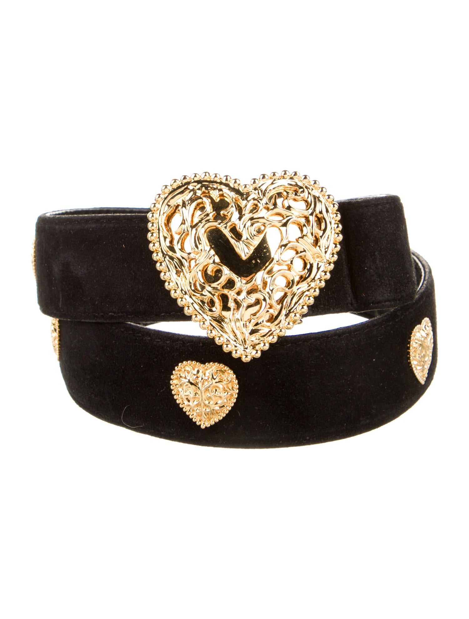 St. John Wide Velvet Belt