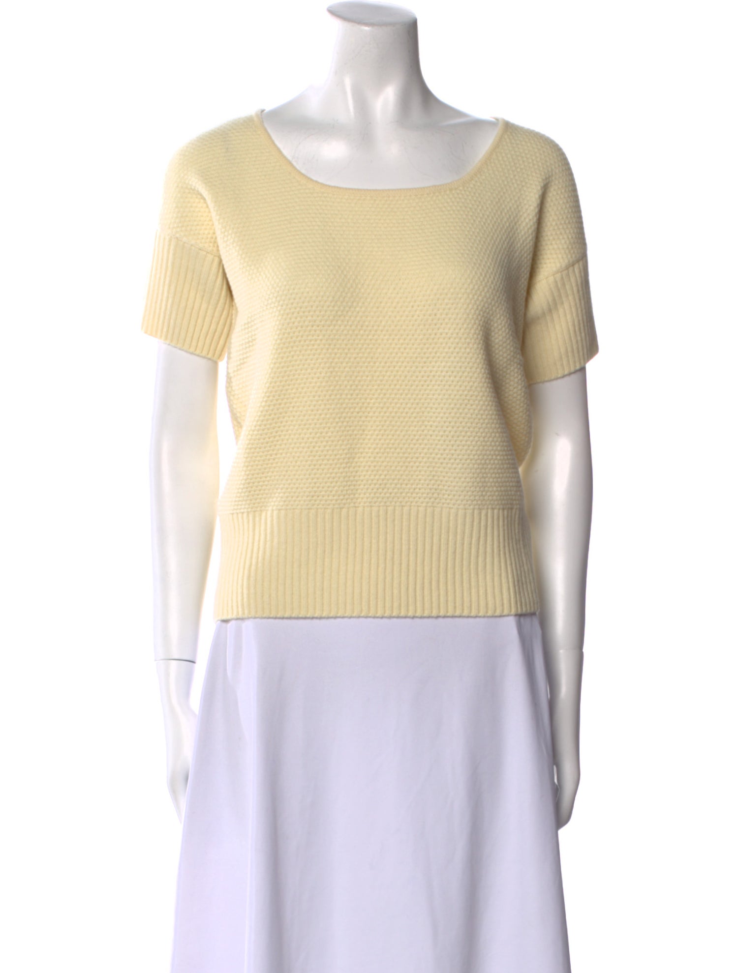 St. John Cashmere Bateau Neckline Top