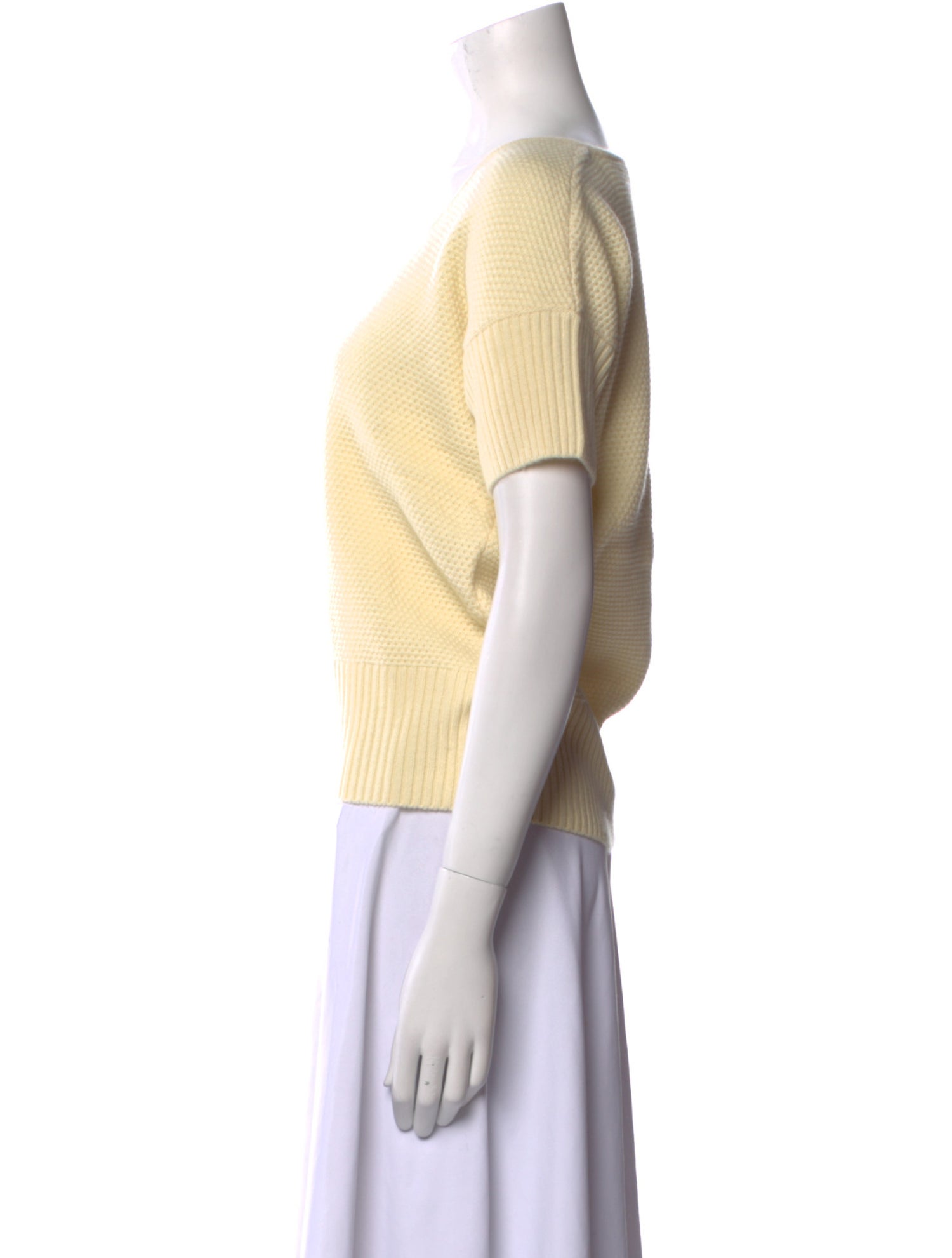 St. John Cashmere Bateau Neckline Top
