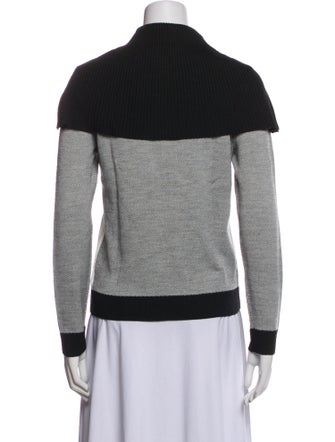 St. John Wool Colorblock Pattern Jacket