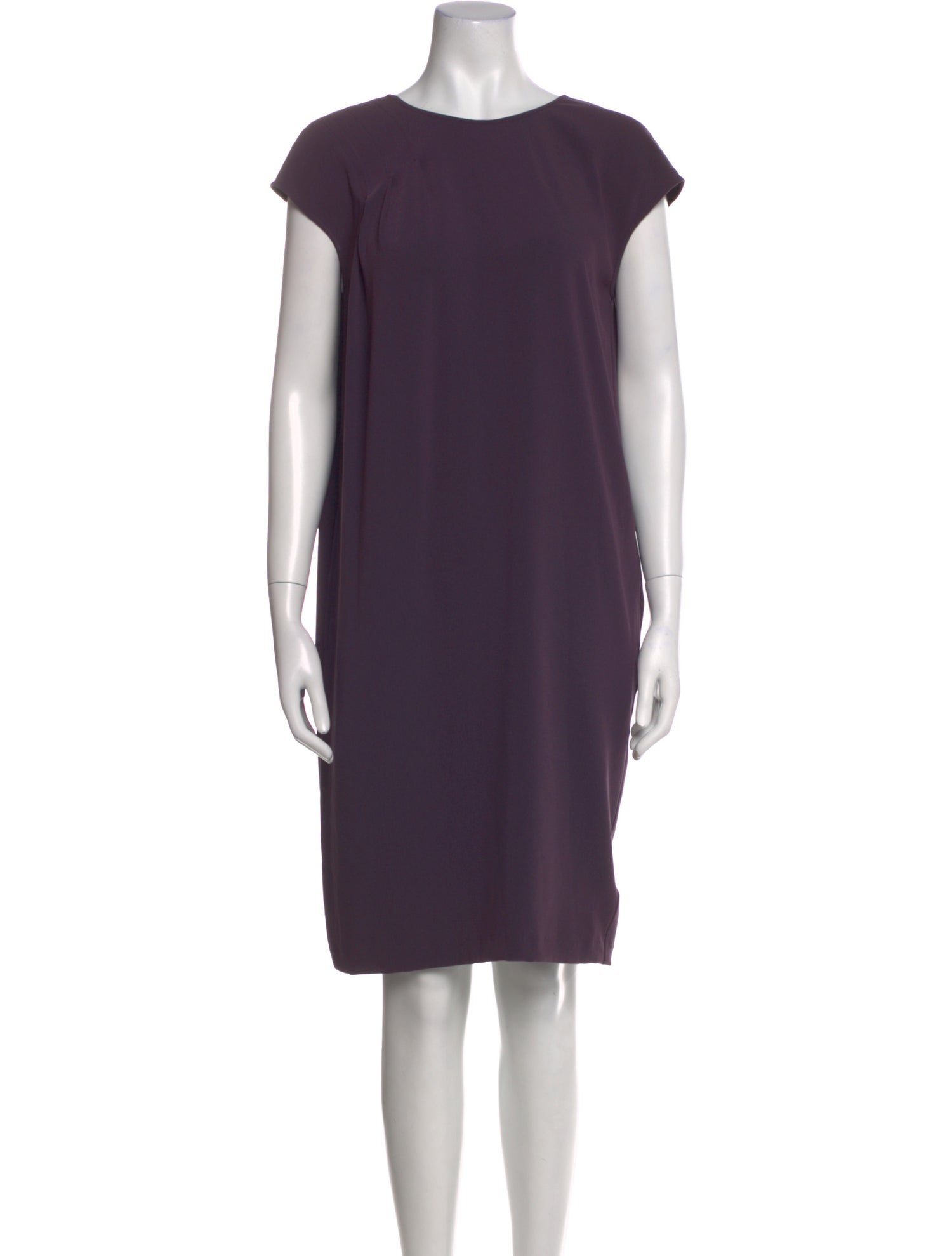 St. John Scoop Neck Knee-Length Dress