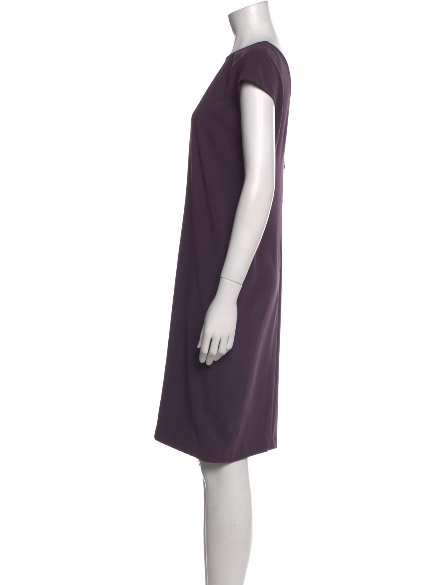 St. John Scoop Neck Knee-Length Dress