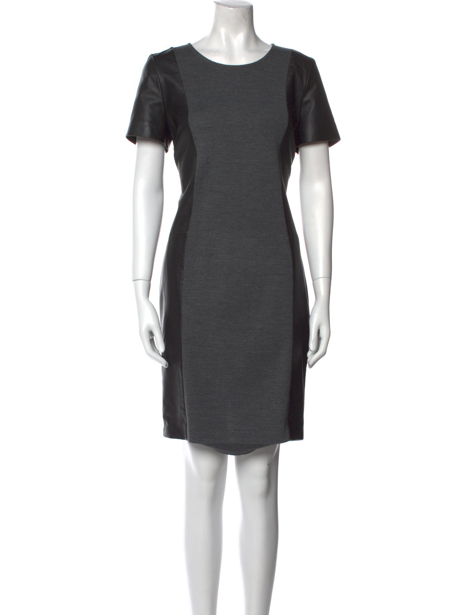 St. John Scoop Neck Knee-Length Dress
