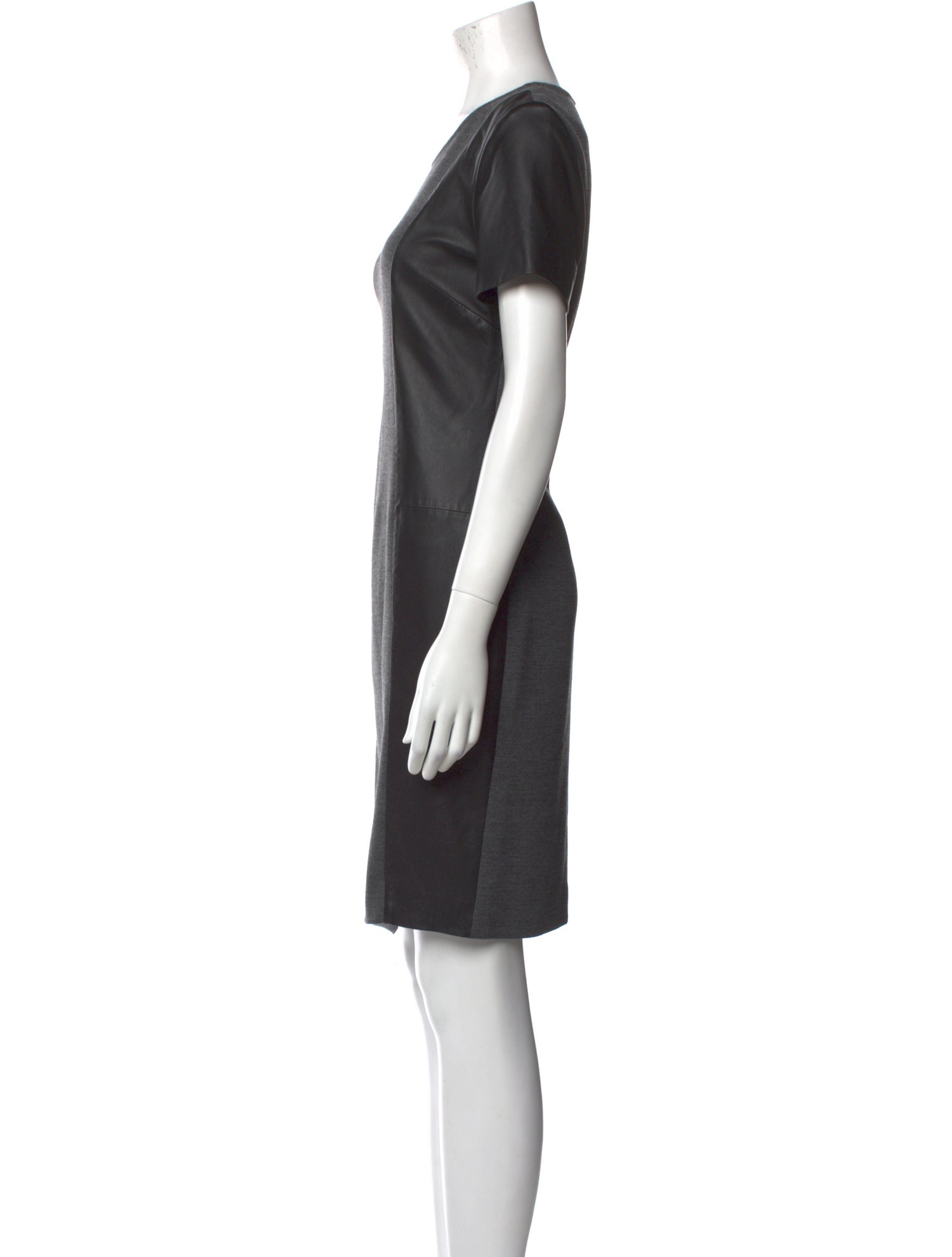 St. John Scoop Neck Knee-Length Dress