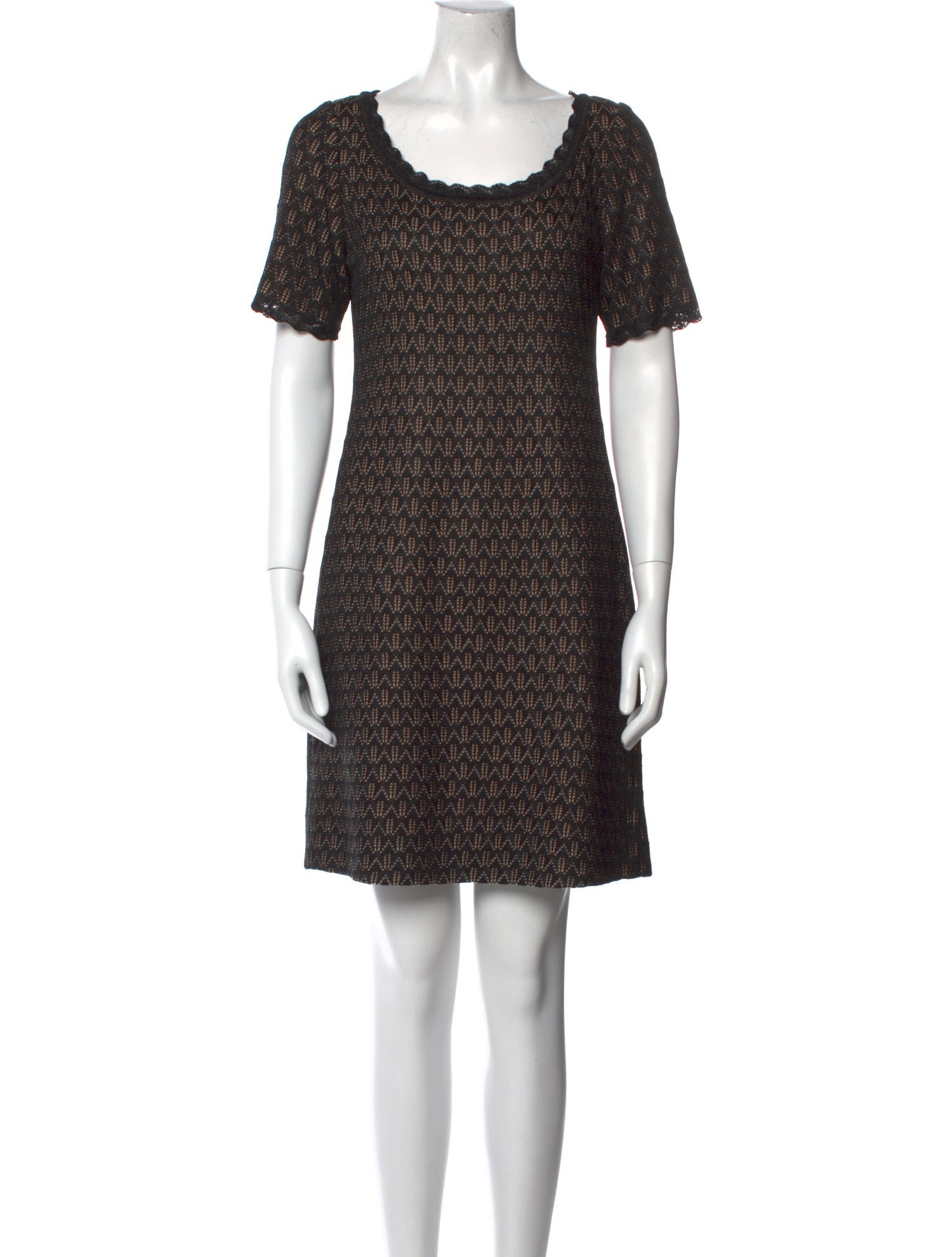 St. John Scoop Neck Mini Dress