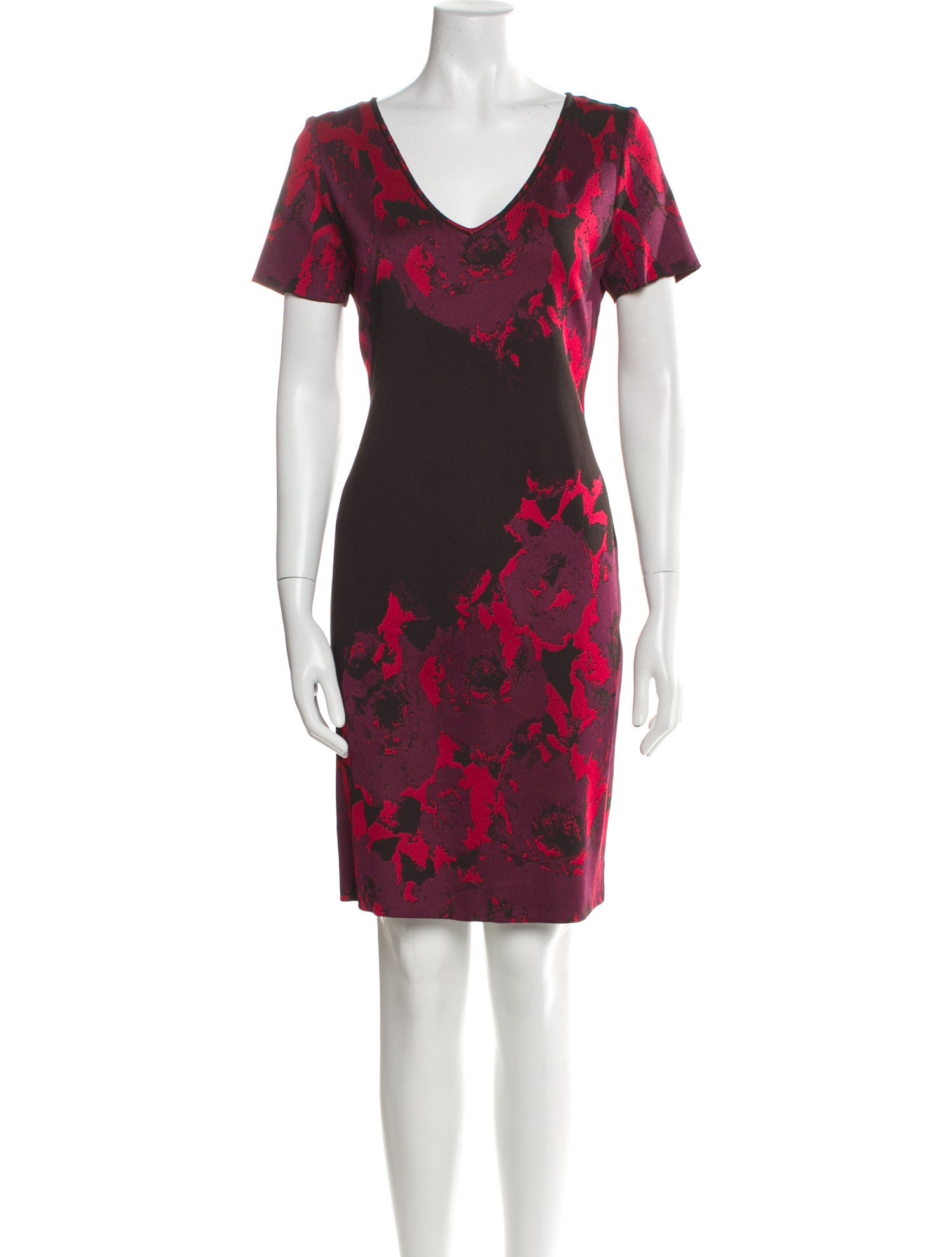 St. John Printed Knee-Length Dress
